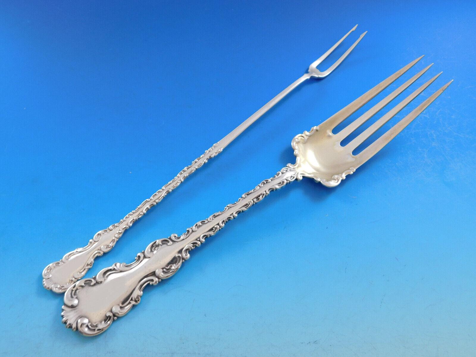 Louis XV by Whiting Sterling Silver Flatware Set for 8 Service 70 Pieces For Sale 3