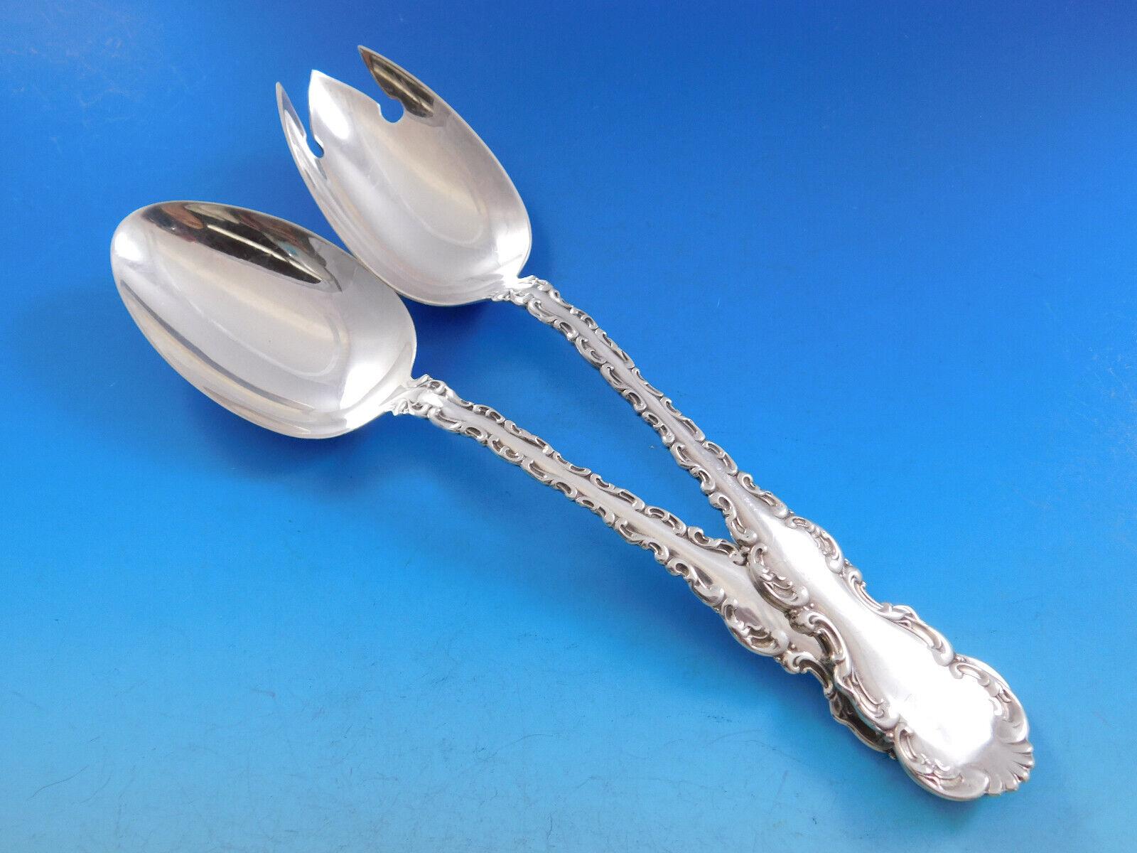 Louis XV by Whiting Sterling Silver Flatware Set for 8 Service 70 Pieces For Sale 5