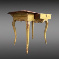 Louis XV Cabaret Table yellow small writing table
