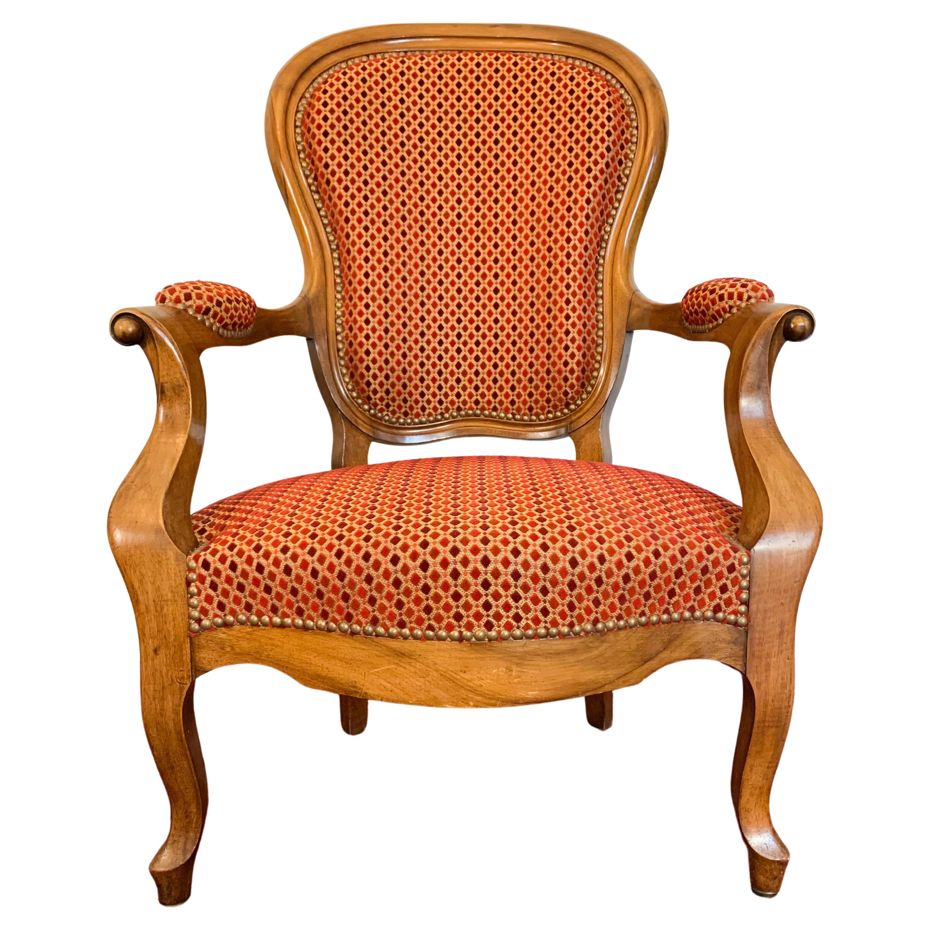 Louis XV Cabriolet Armchair Mid 19th Century For Sale