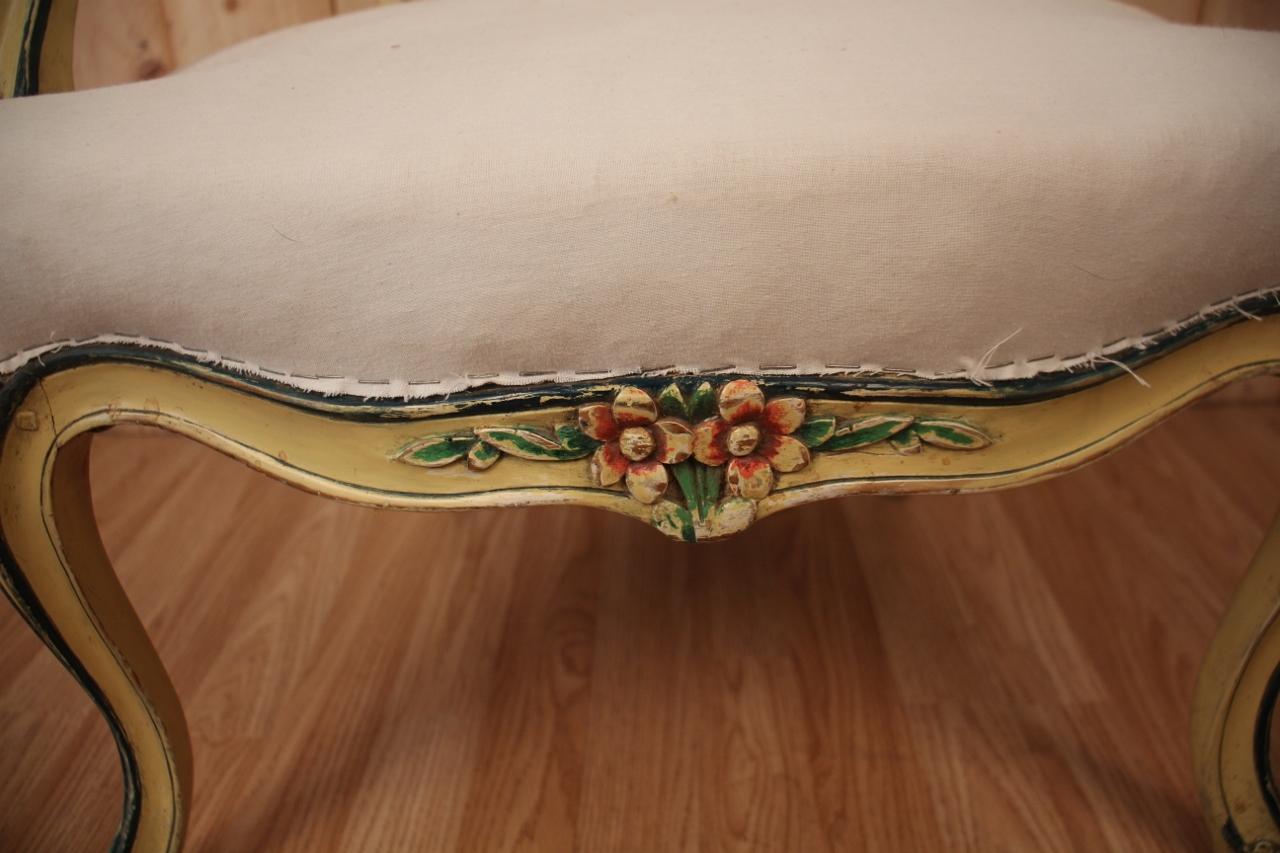 Cabriolet-Sessel im Stil Louis XV., gestempelt N.blanchard (Holz) im Angebot