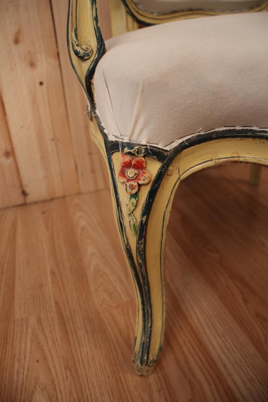 Mid-18th Century Louis XV Cabriolet Armchair Stamped N.blanchard For Sale