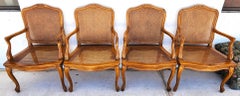 Louis XV Caned Armchairs by Century Chair Co