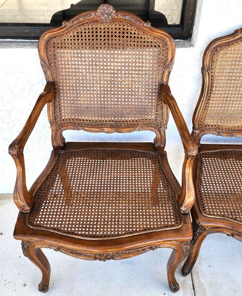 Chaises de salle à manger cannées Louis XV Ensemble de 6 chaises anciennes en vente 5
