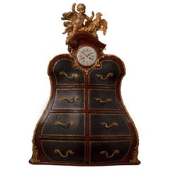 Louis XV Cartonnier with Clock