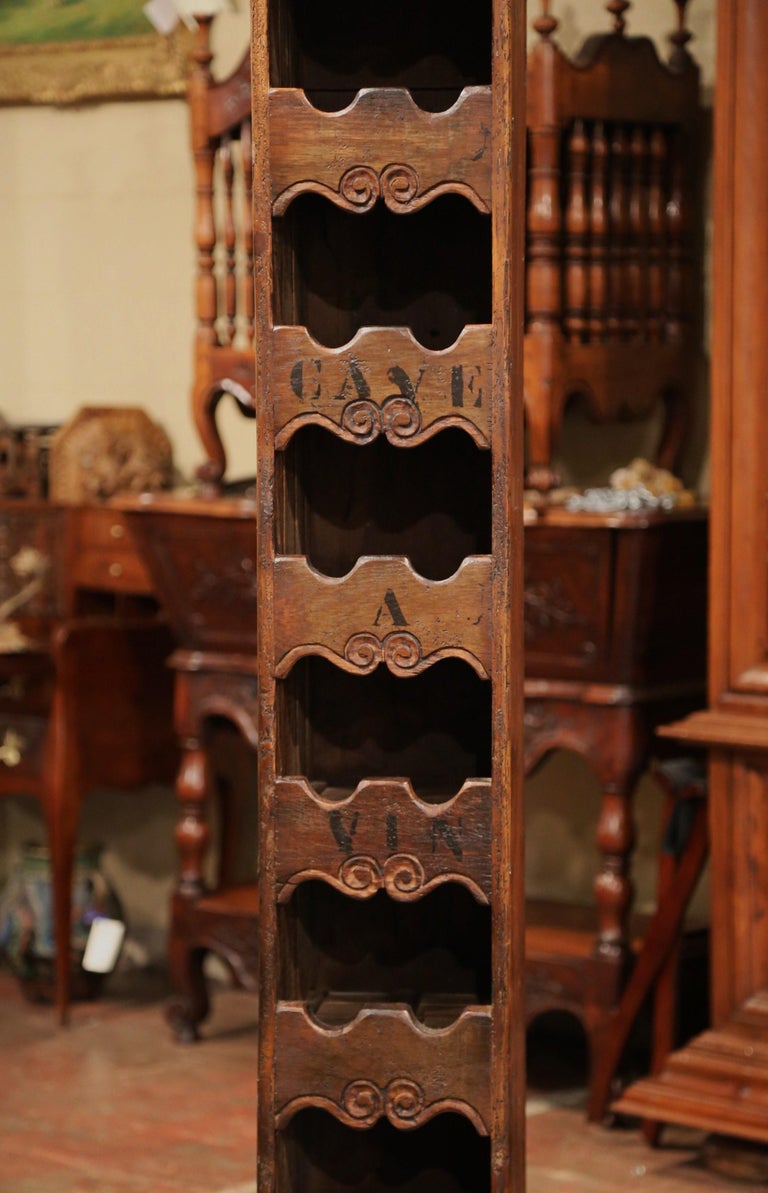 Louis XV Carved Fourteen Wine Bottle Storage "Cave a Vin" at