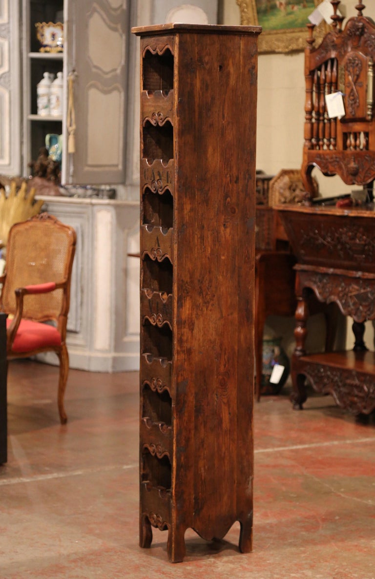 Louis XV Carved Fourteen Wine Bottle Storage "Cave a Vin" at