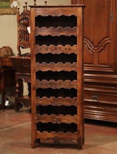 Louis XV Carved 28 Wine Bottle Holder Cabinet with "Chateau Margaux"