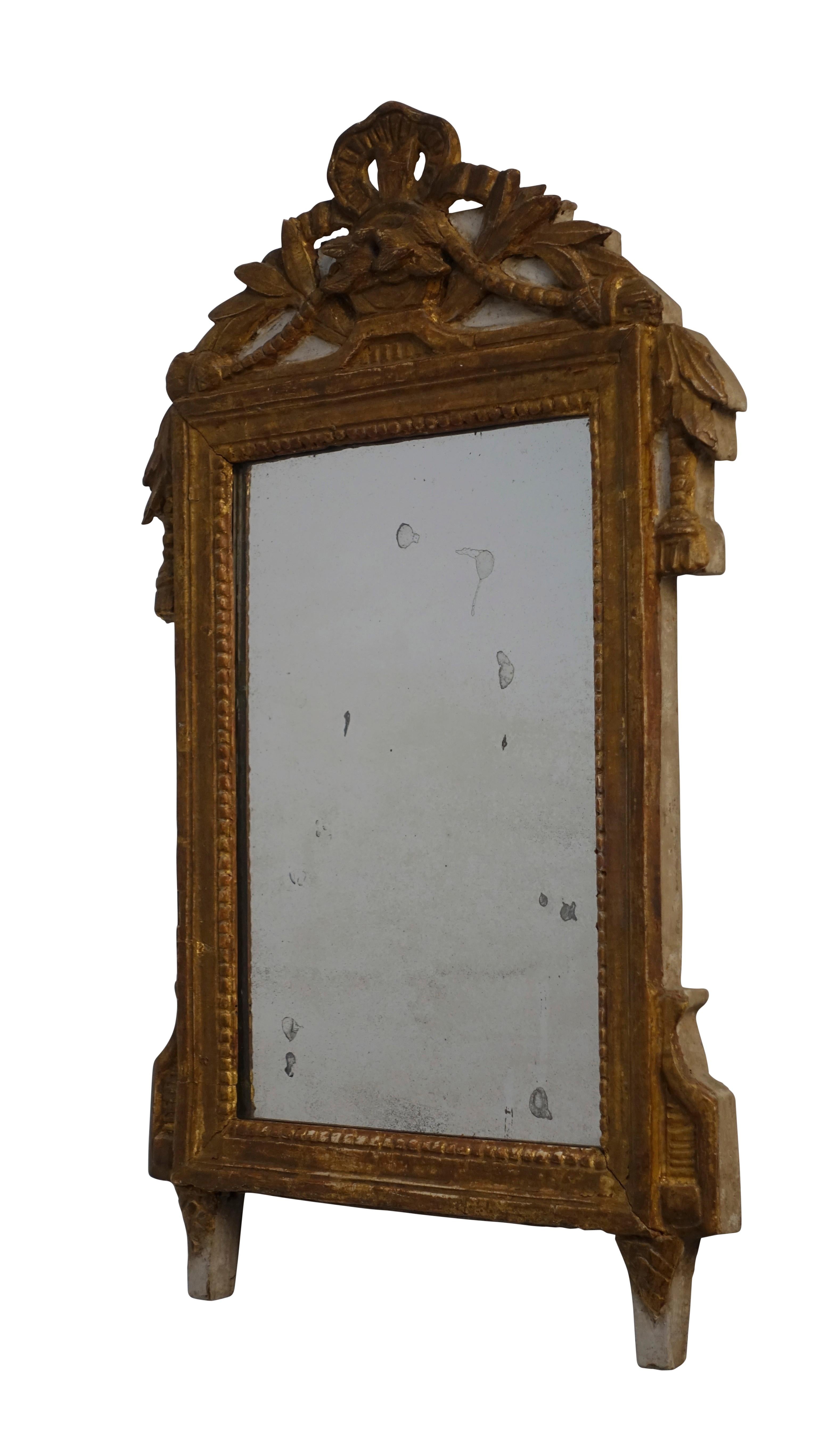 18th Century Louis XV Carved and Gilt Mirror, French, circa 1760 For Sale