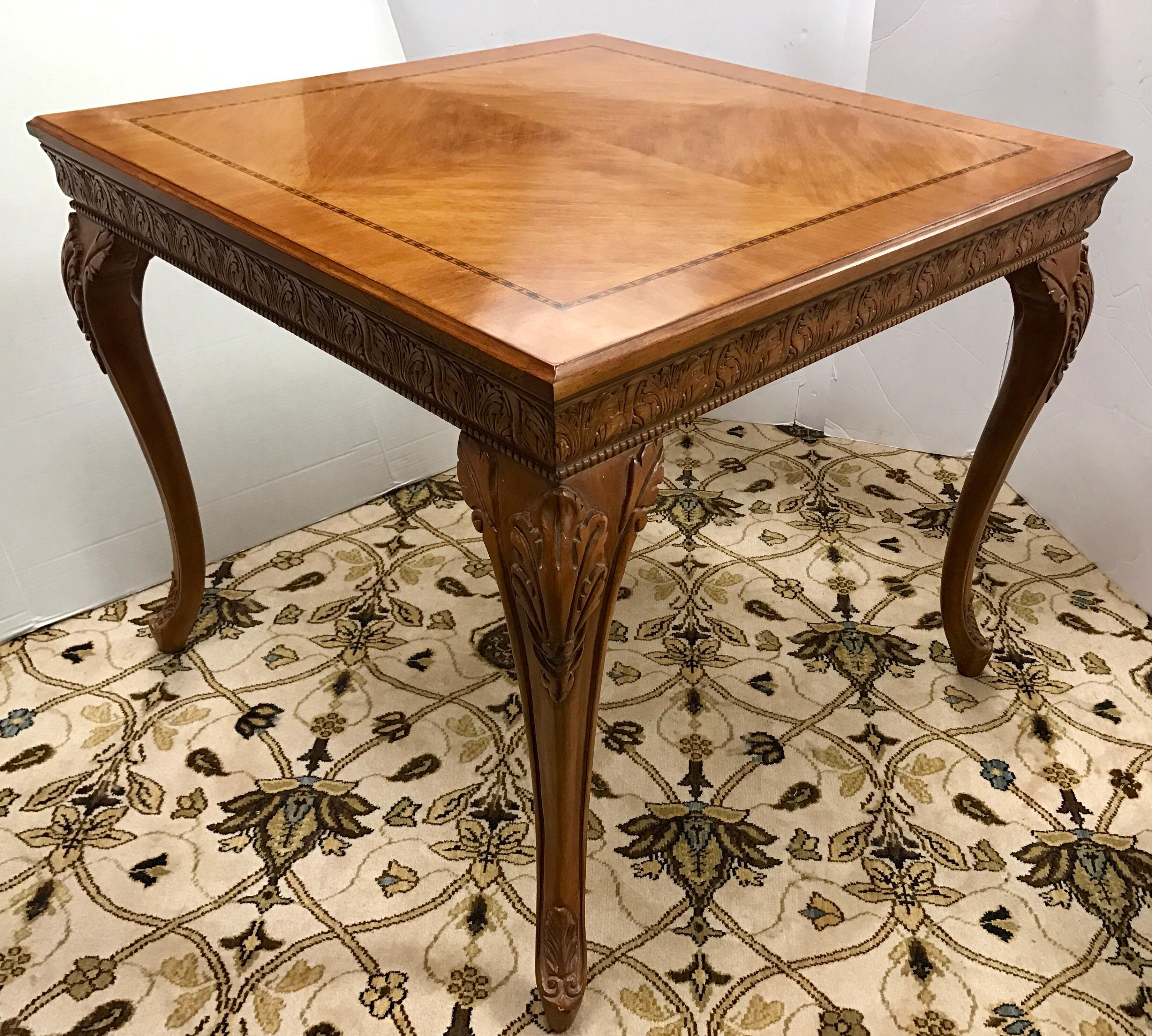 Louis XV Carved Fruitwood Center Game Table  1