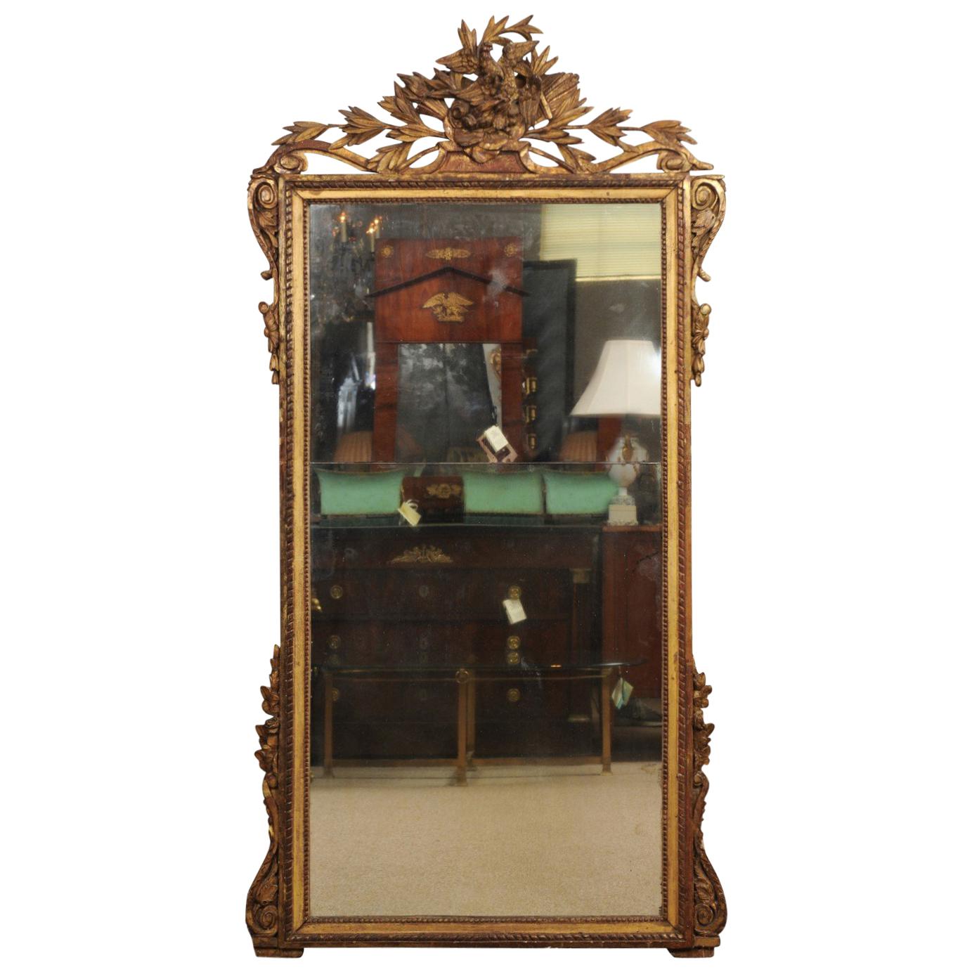 Louis XV Carved Giltwood Mirror, Mid-18th Century