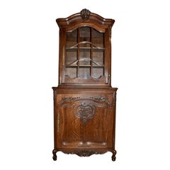 Louis XV Carved Oak Vitrine, circa 1900