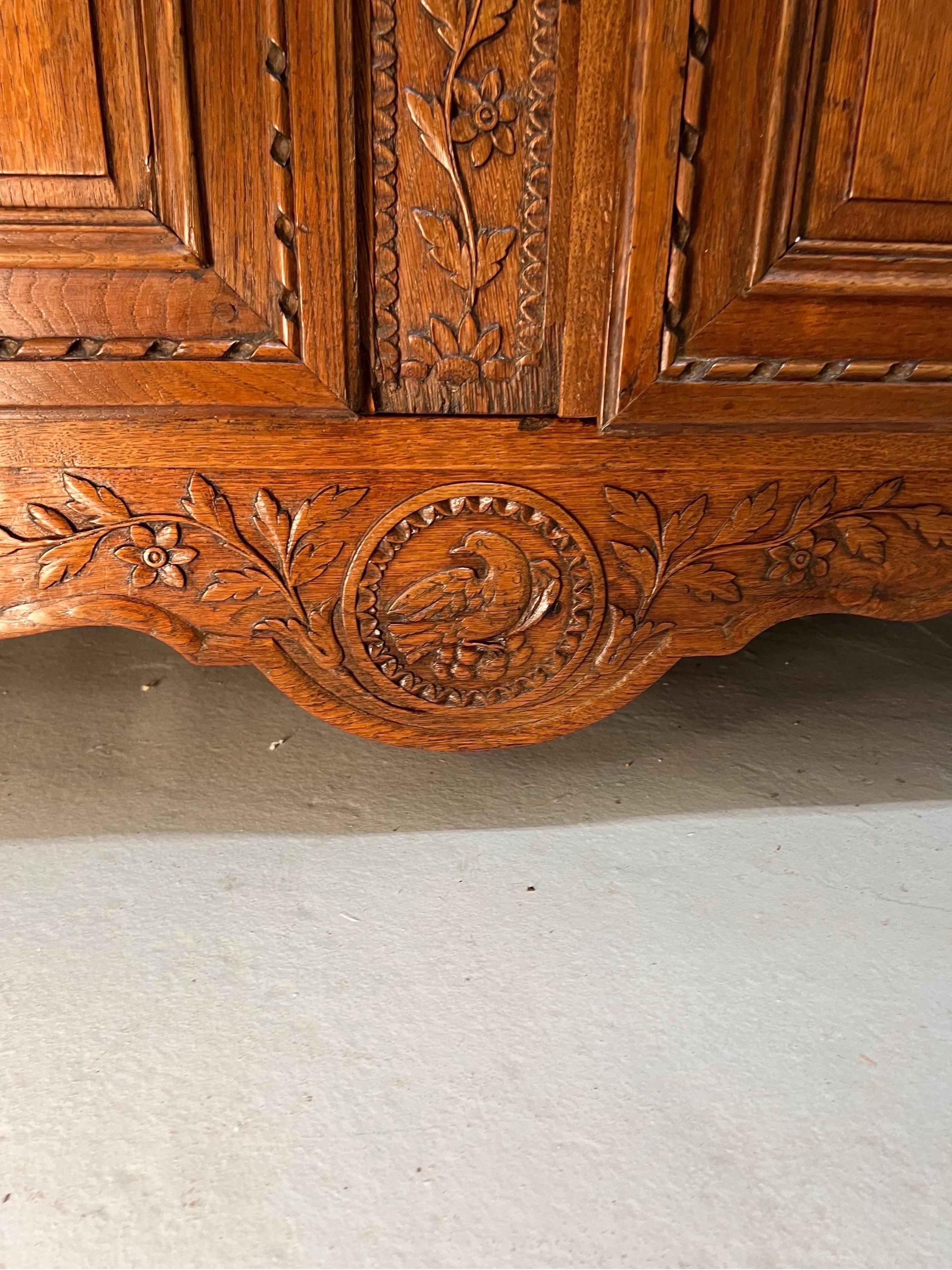 Louis XV Carved Provincial Cabinet For Sale 1