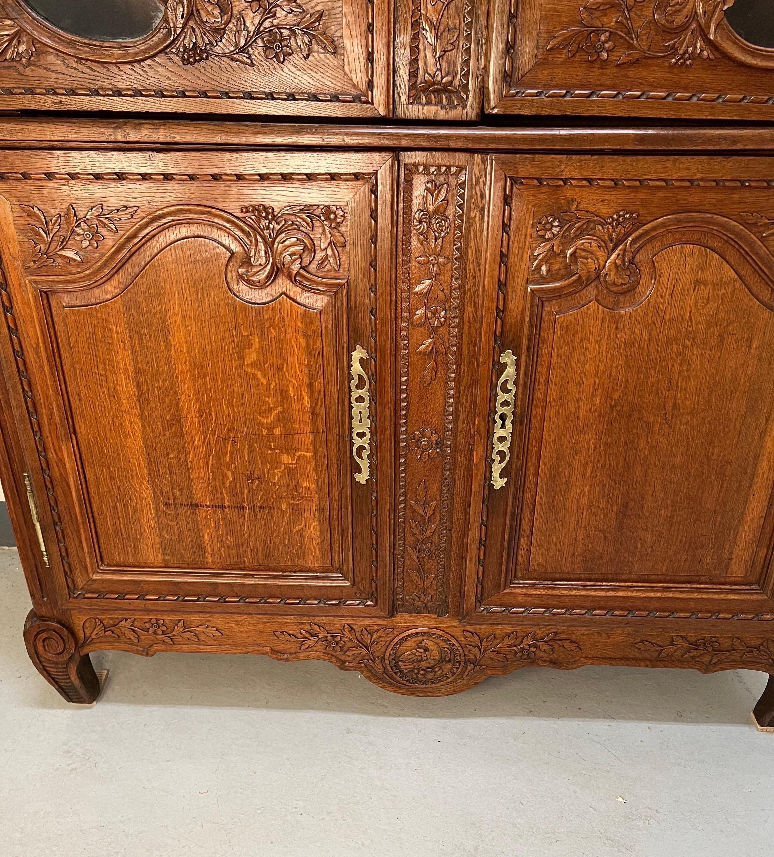 Louis XV Carved Provincial Cabinet For Sale 2