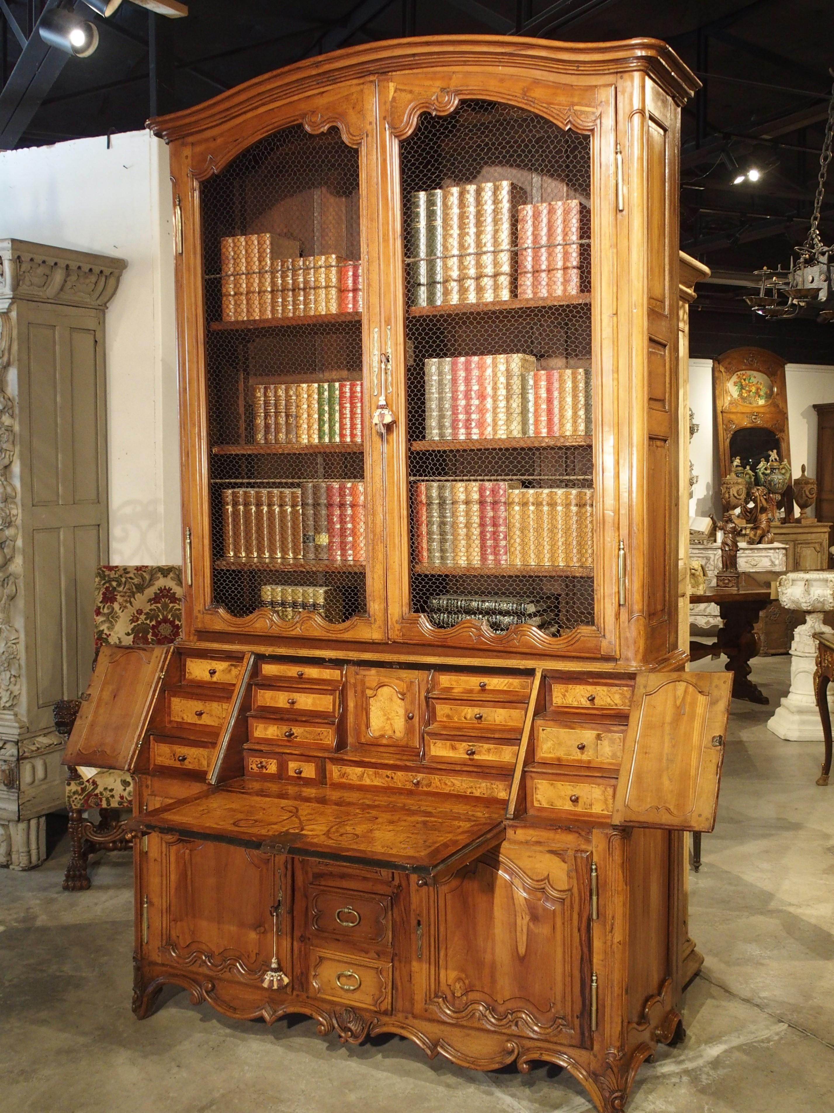 Louis XV Cherrywood Bibliotheque Scriban from Burgundy, France, circa 1750 2