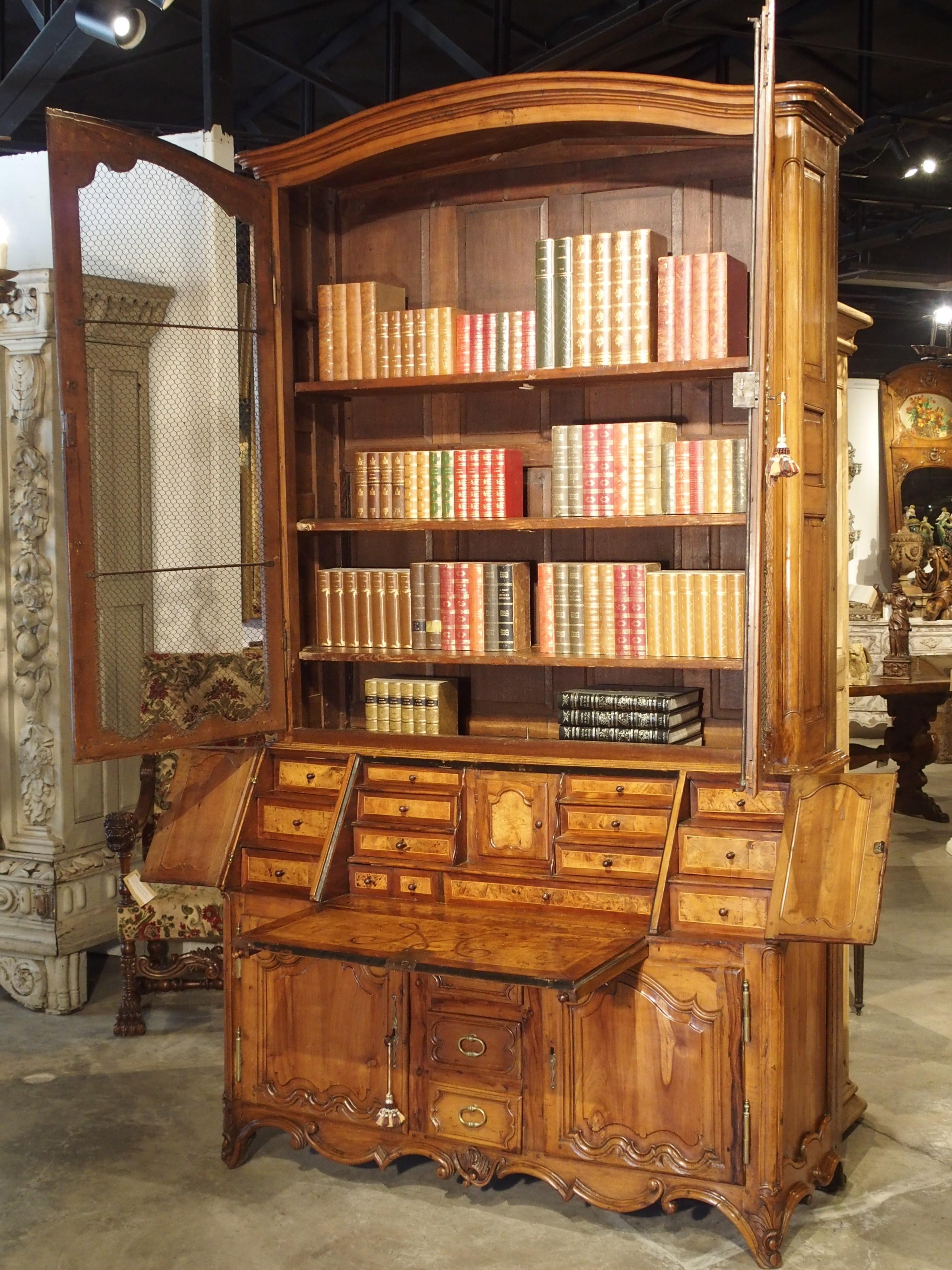 Louis XV Cherrywood Bibliotheque Scriban from Burgundy, France, circa 1750 5