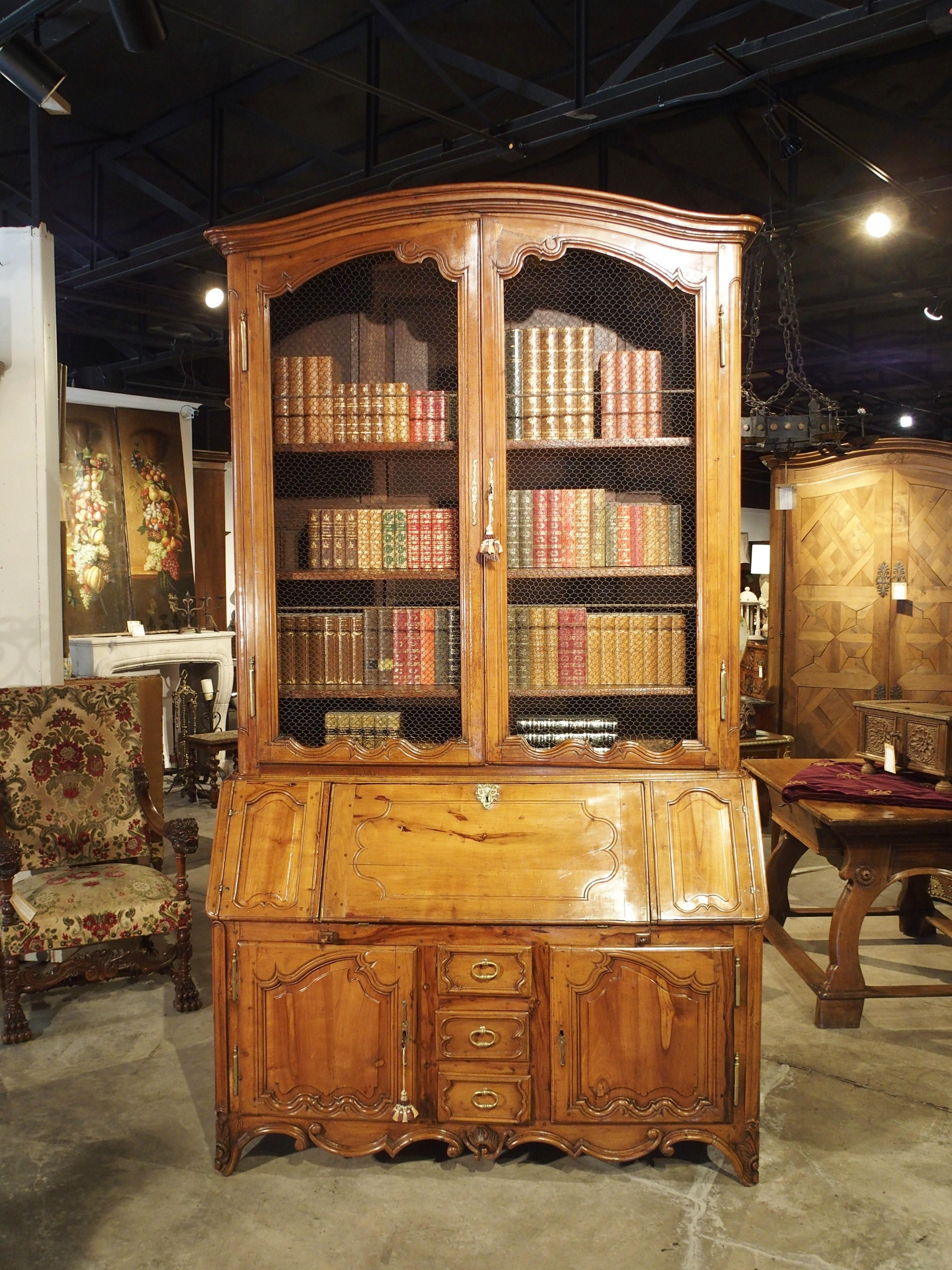 Louis XV Cherrywood Bibliotheque Scriban from Burgundy, France, circa 1750 11