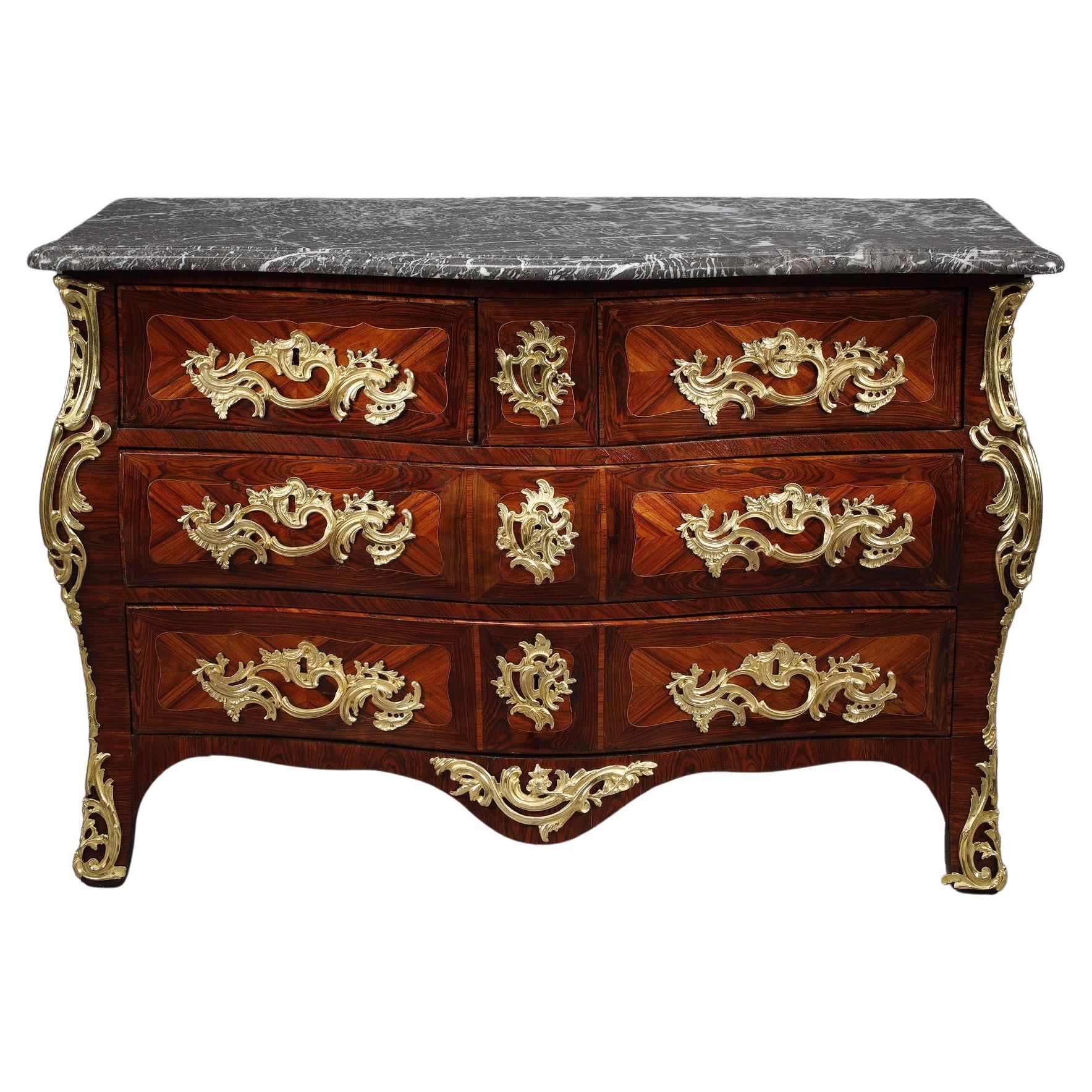 Louis XV Chest of Drawers Signed by L. Pelletier