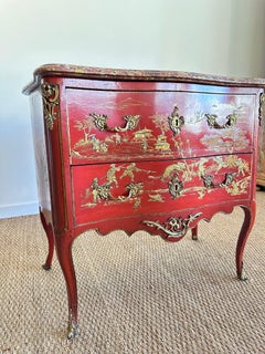 Chinoiserie-Truhe im Stil Louis XV., gestempelt von C. Saunier