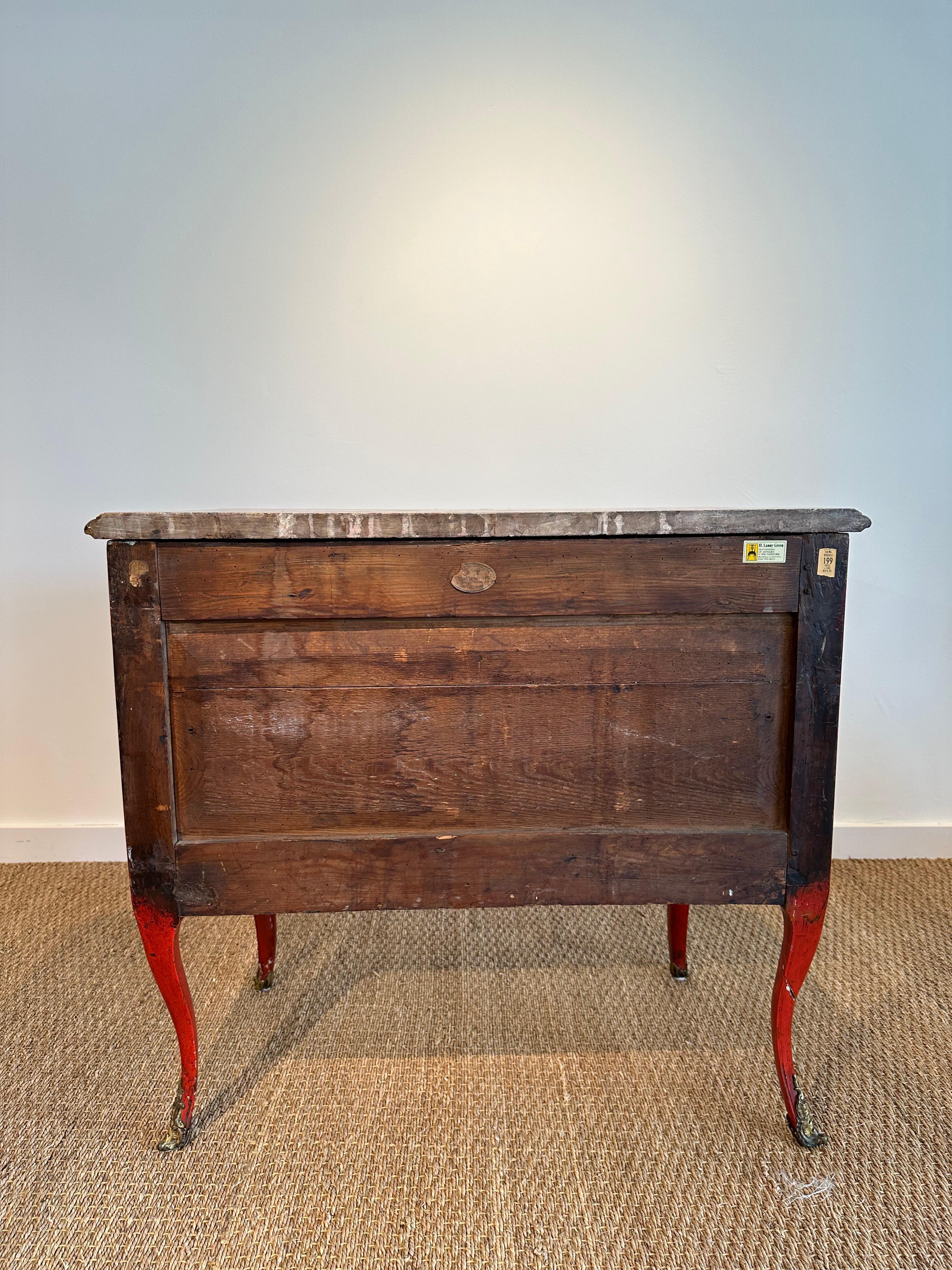 Louis XV Chinoiserie Chest Stamped by C. Saunier 1