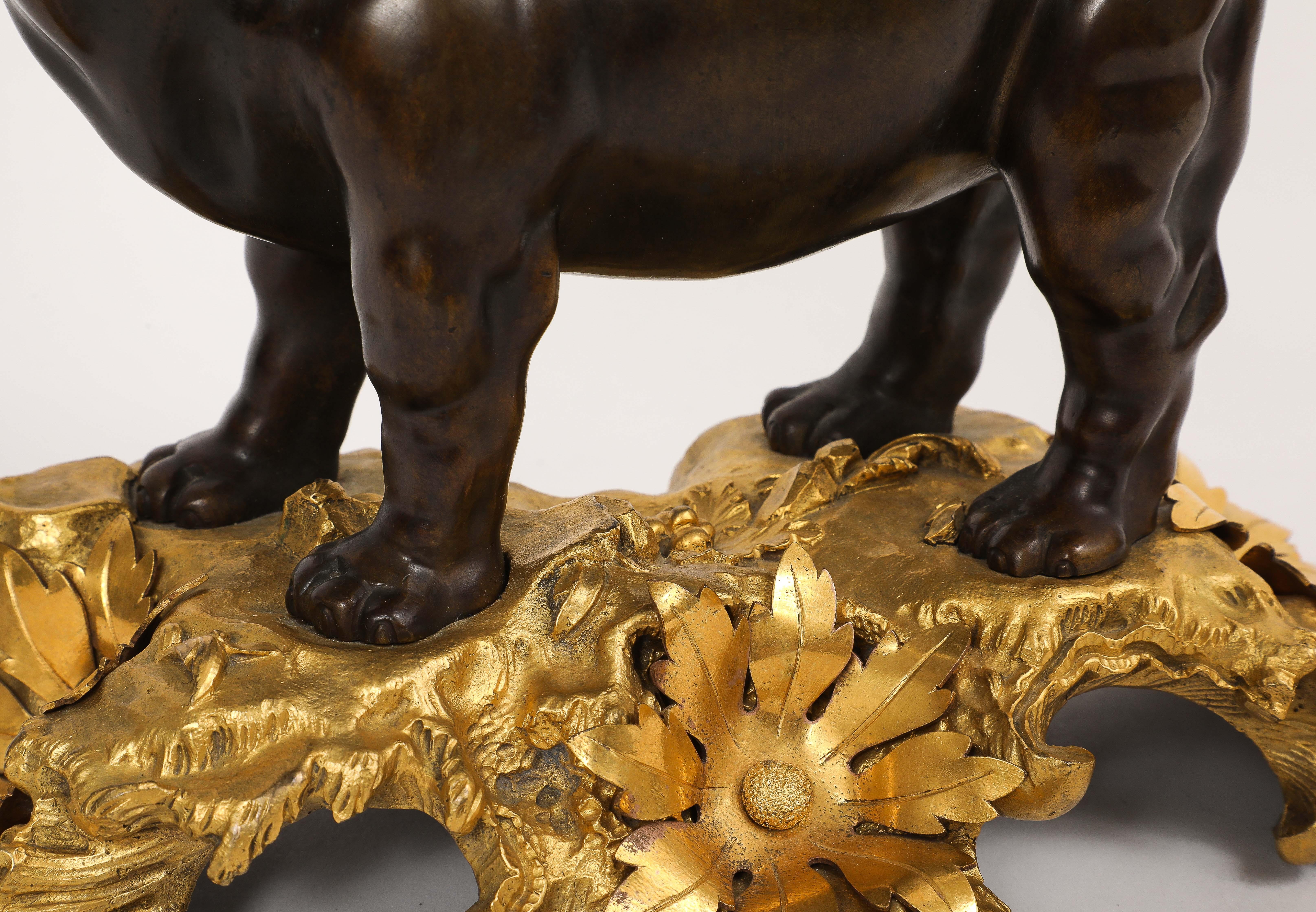 Louis XV Clock, 1750s Paris Ormolu & Patinated, Pendule à lÉléphant; by Godefroy For Sale 8