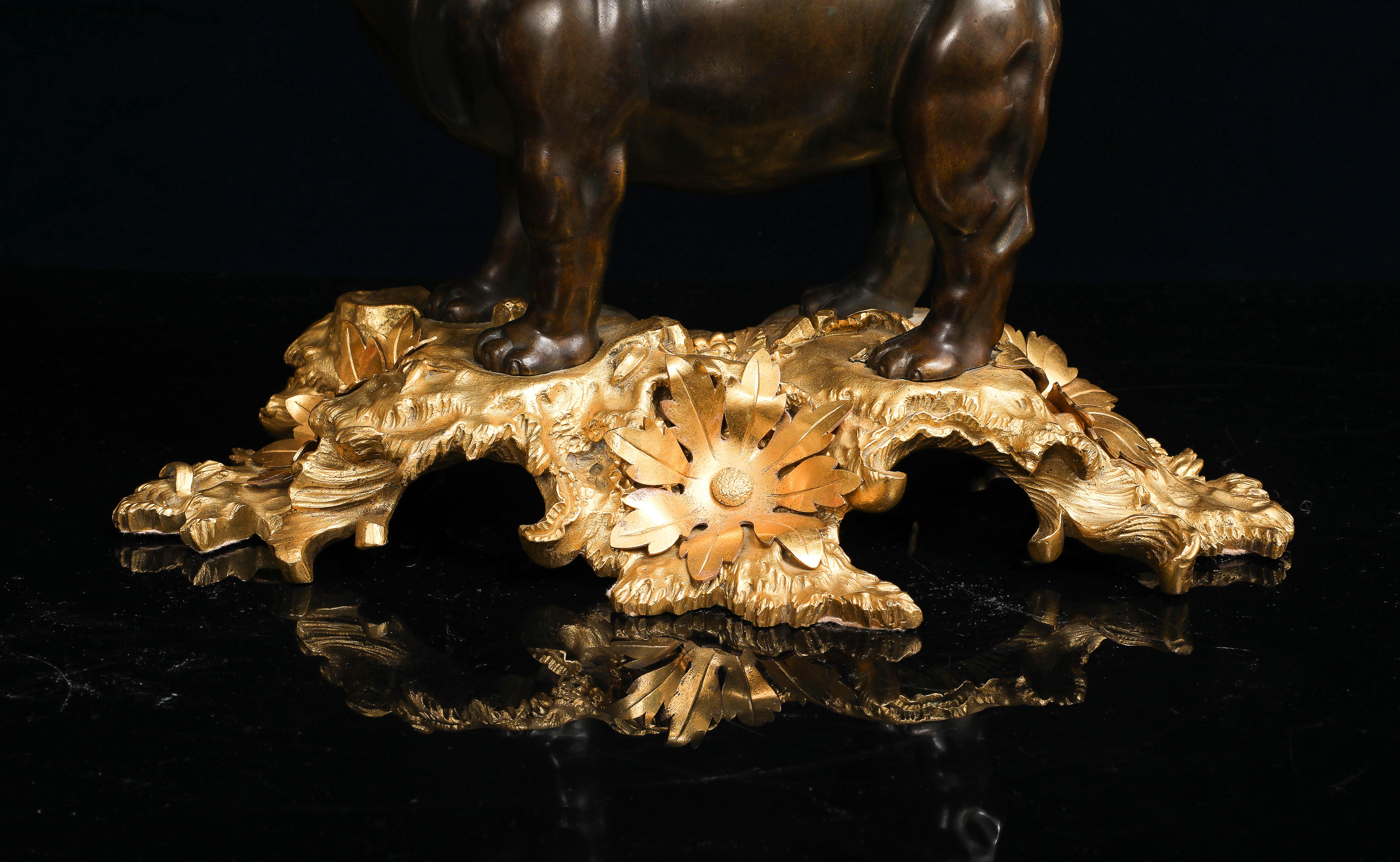 Louis XV Clock, 1750s Paris Ormolu & Patinated, Pendule à lÉléphant; by Godefroy For Sale 9