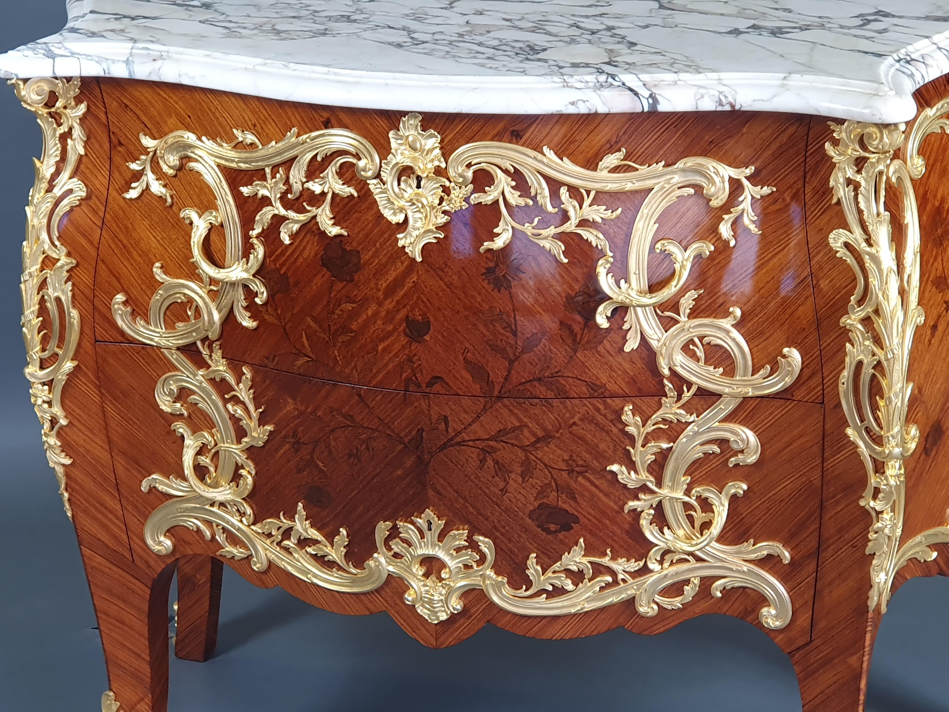 French Louis XV Commode After Charles Cressent For Sale
