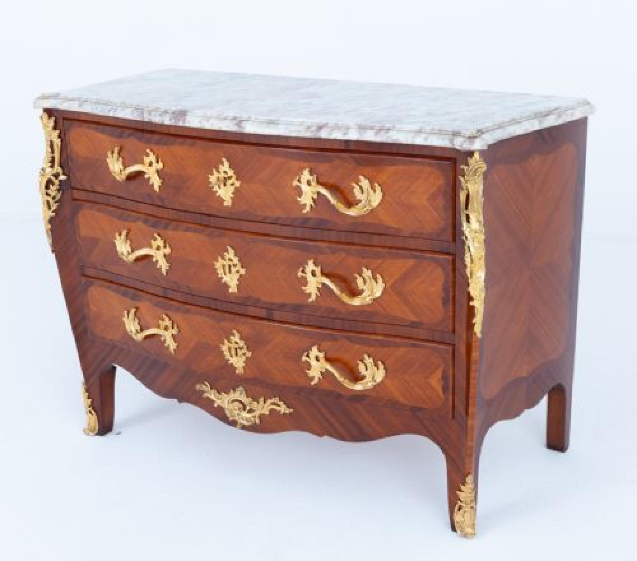 Legno Commode Luigi XV Cassettiera francese 1880 in vendita