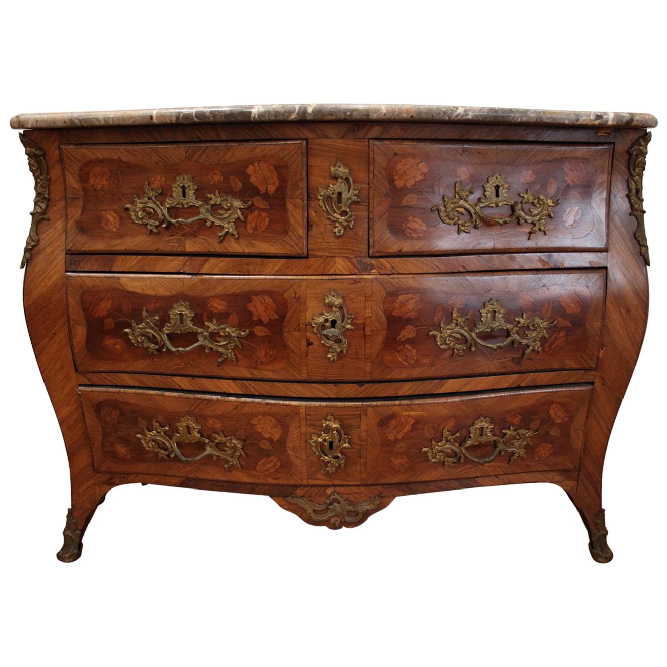 Louis XV Commode in Rosewood For Sale