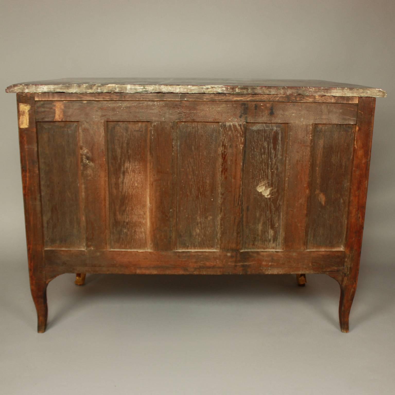 Louis XV Commode or Chest of Drawers, Stamped 'Mondon' 4