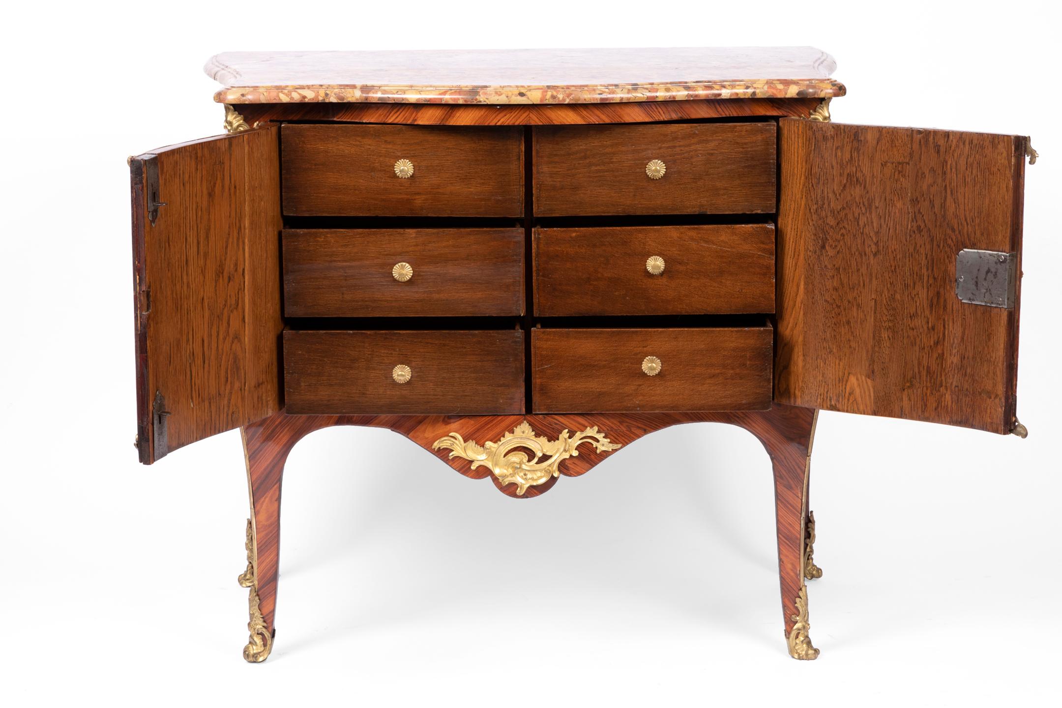 Kingwood Louis XV Commode Stamped by Denis Genty, 18th Century For Sale
