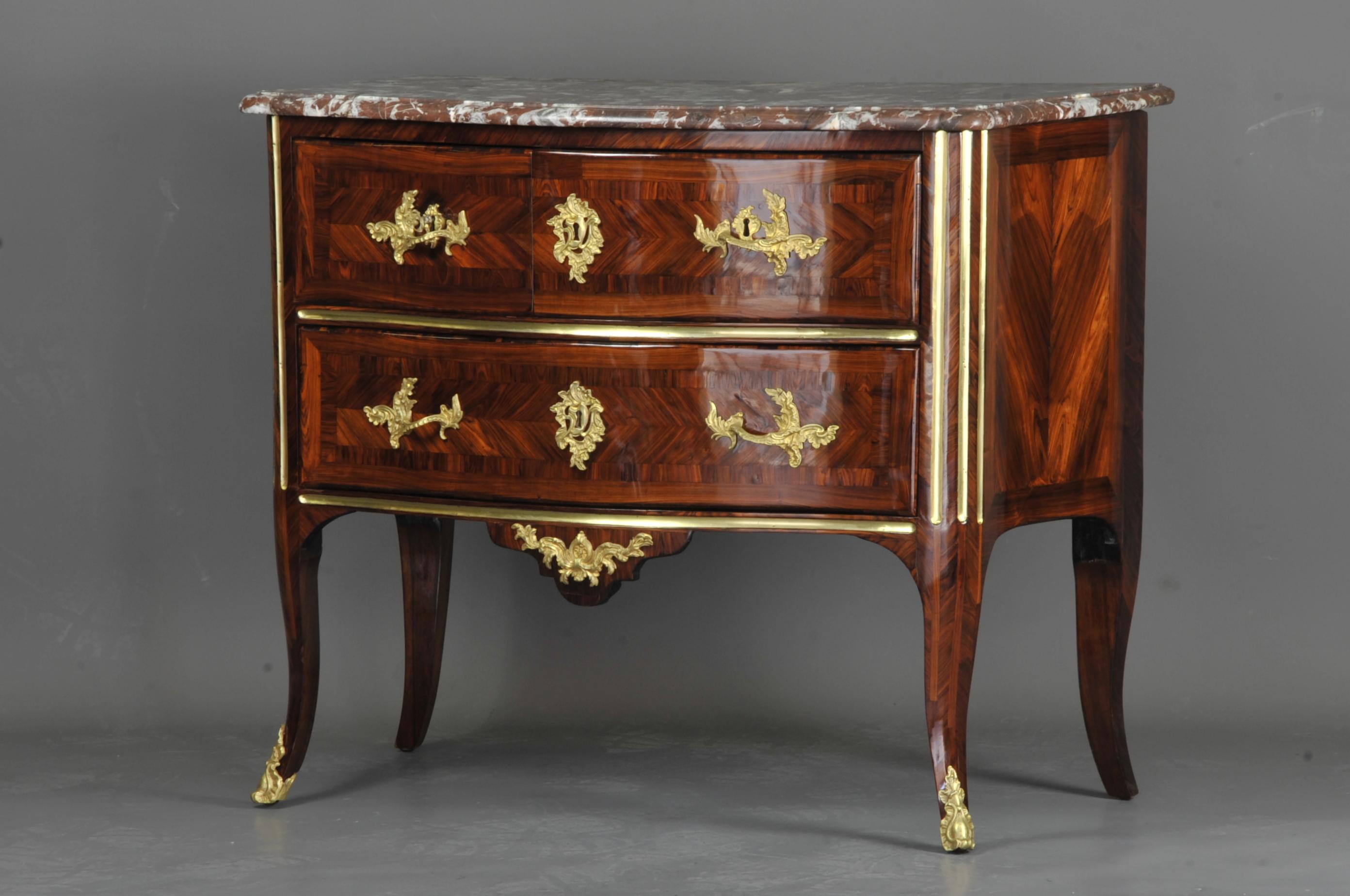 Louis XV Commode Stamped Louis Delaitre, Crowned C Bronzes For Sale 5