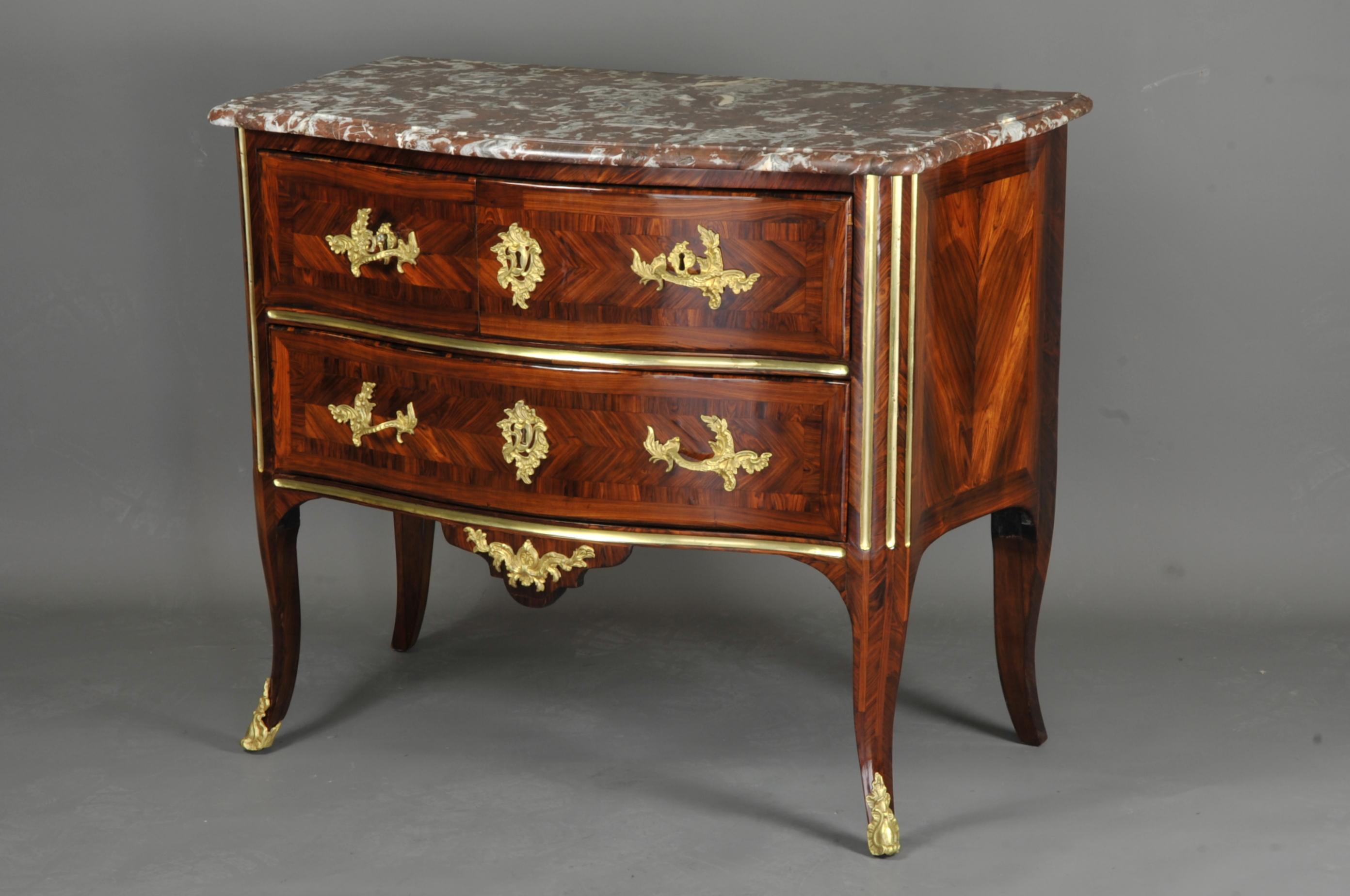 Louis XV Commode Stamped Louis Delaitre, Crowned C Bronzes For Sale 6