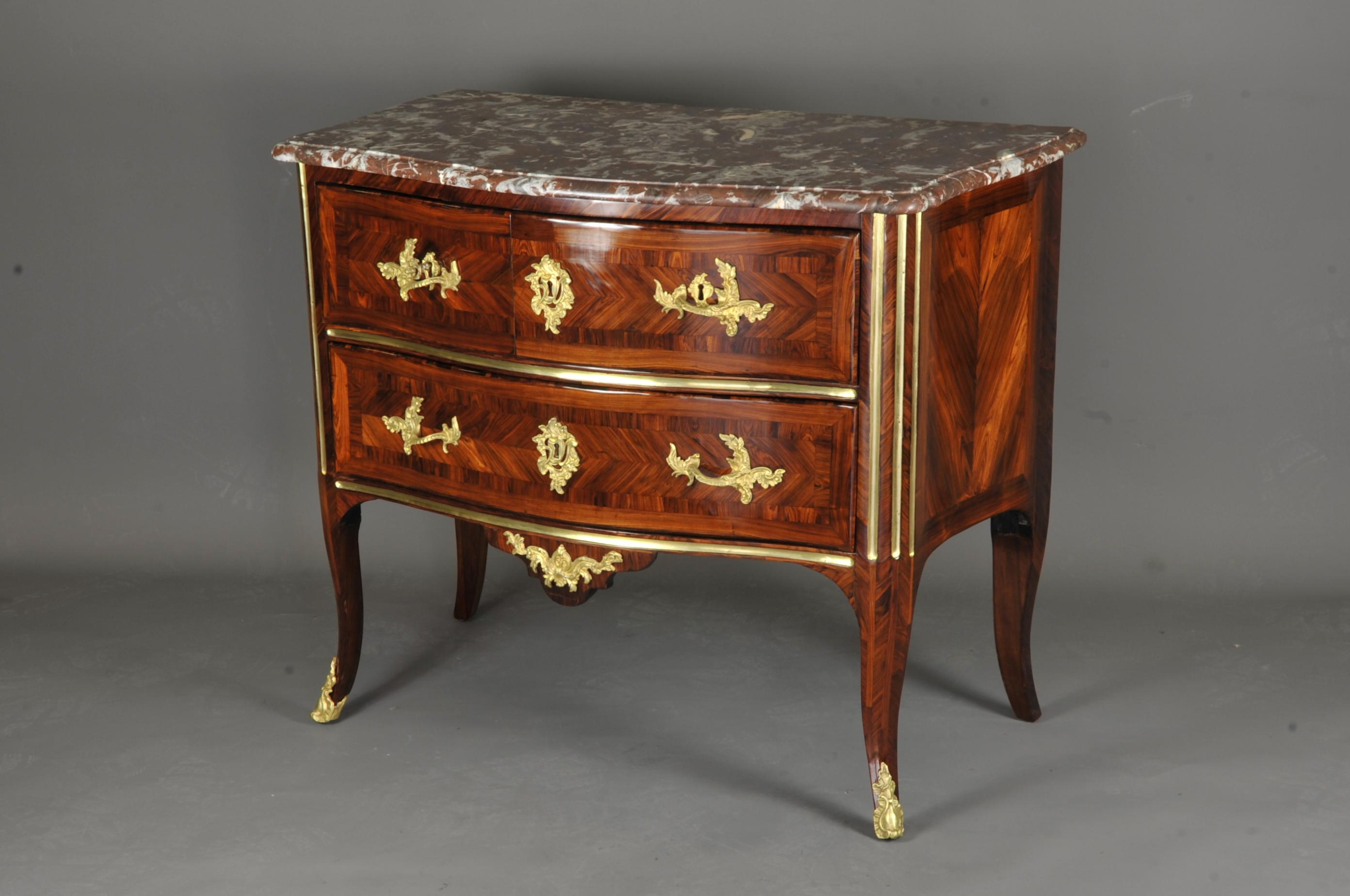 Louis XV Commode Stamped Louis Delaitre, Crowned C Bronzes For Sale 1