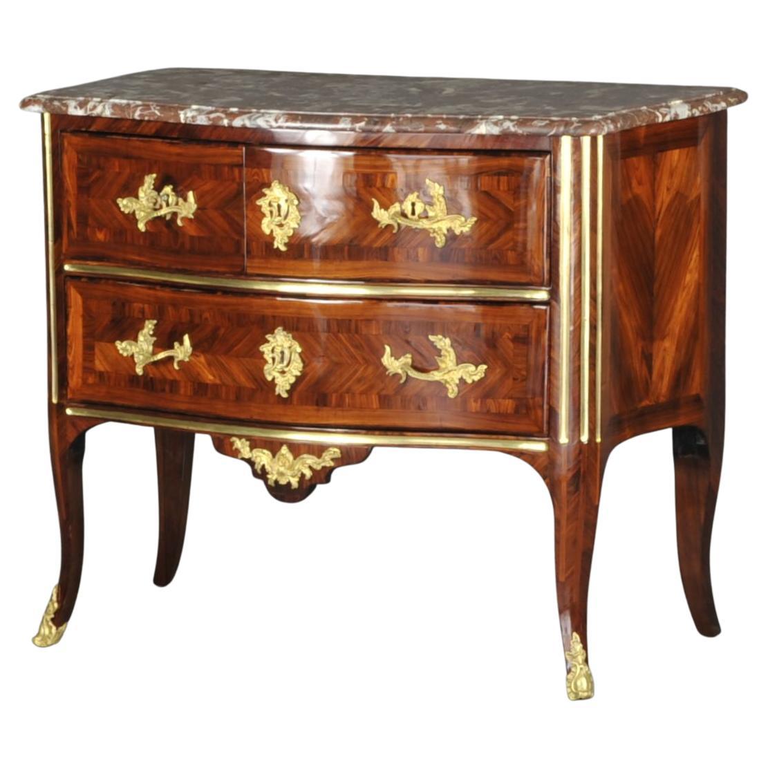 Louis XV Commode Stamped Louis Delaitre, Crowned C Bronzes For Sale
