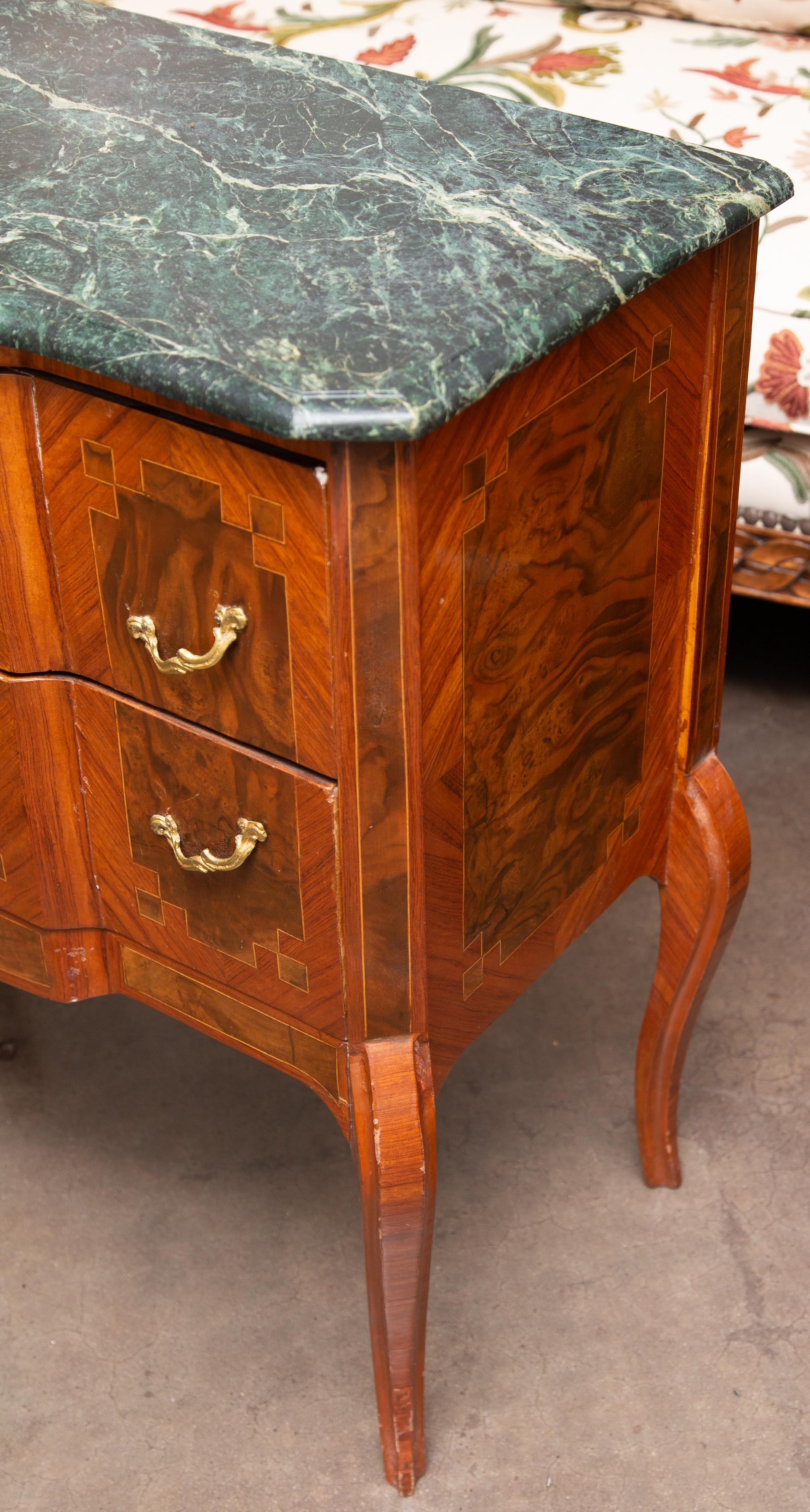 Hand-Crafted  Louis XV Commode with Marble Top-Pair Available For Sale