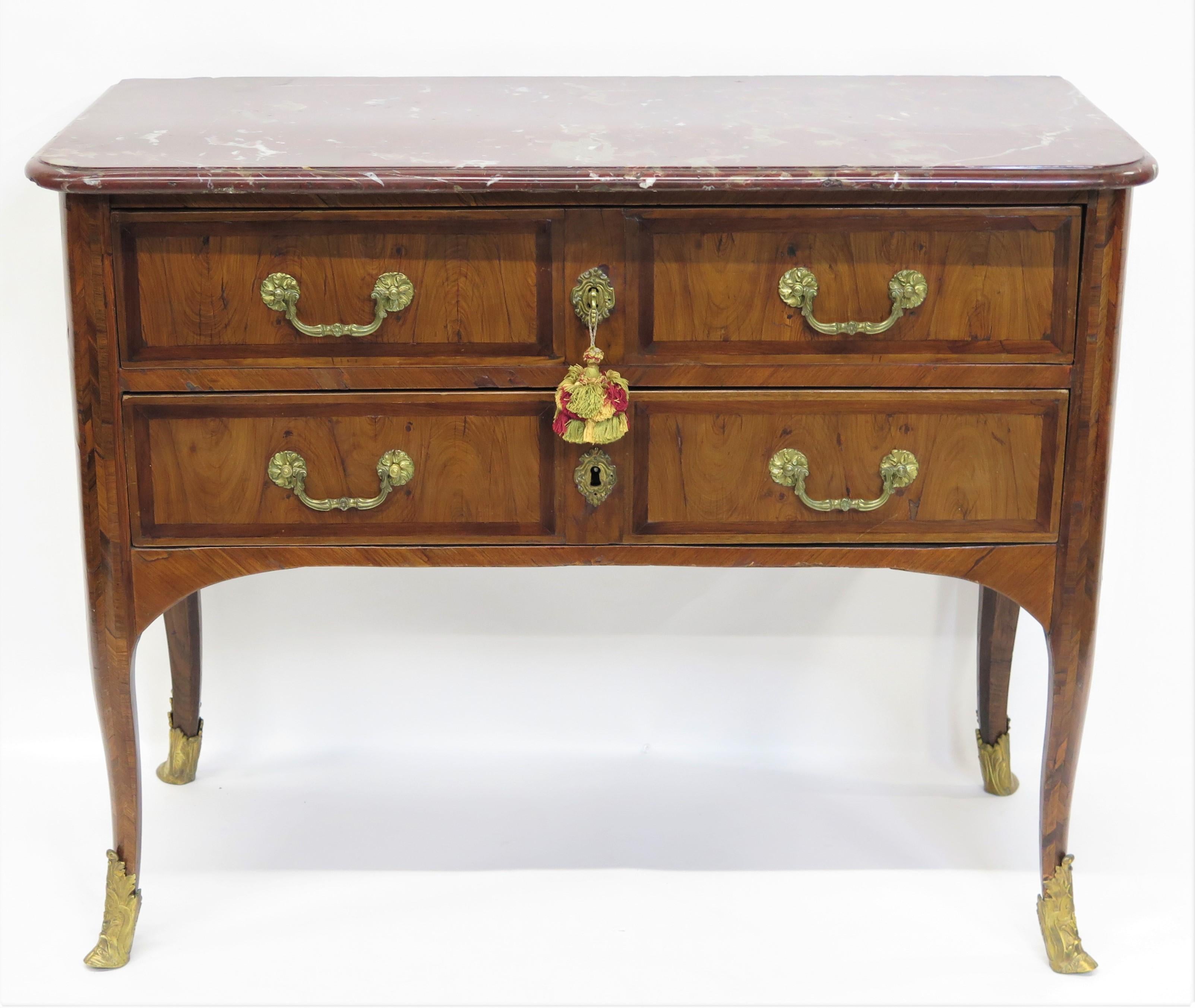 Louis XV Commode with Marquetry Decoration For Sale 10
