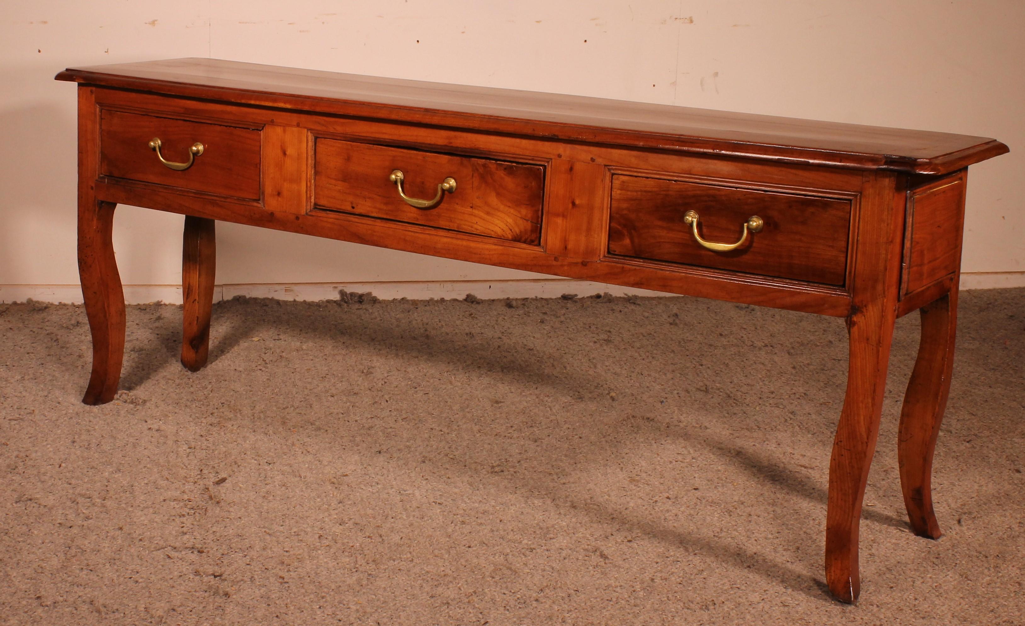 Louis XV Console in Cherry Double Face For Sale 3