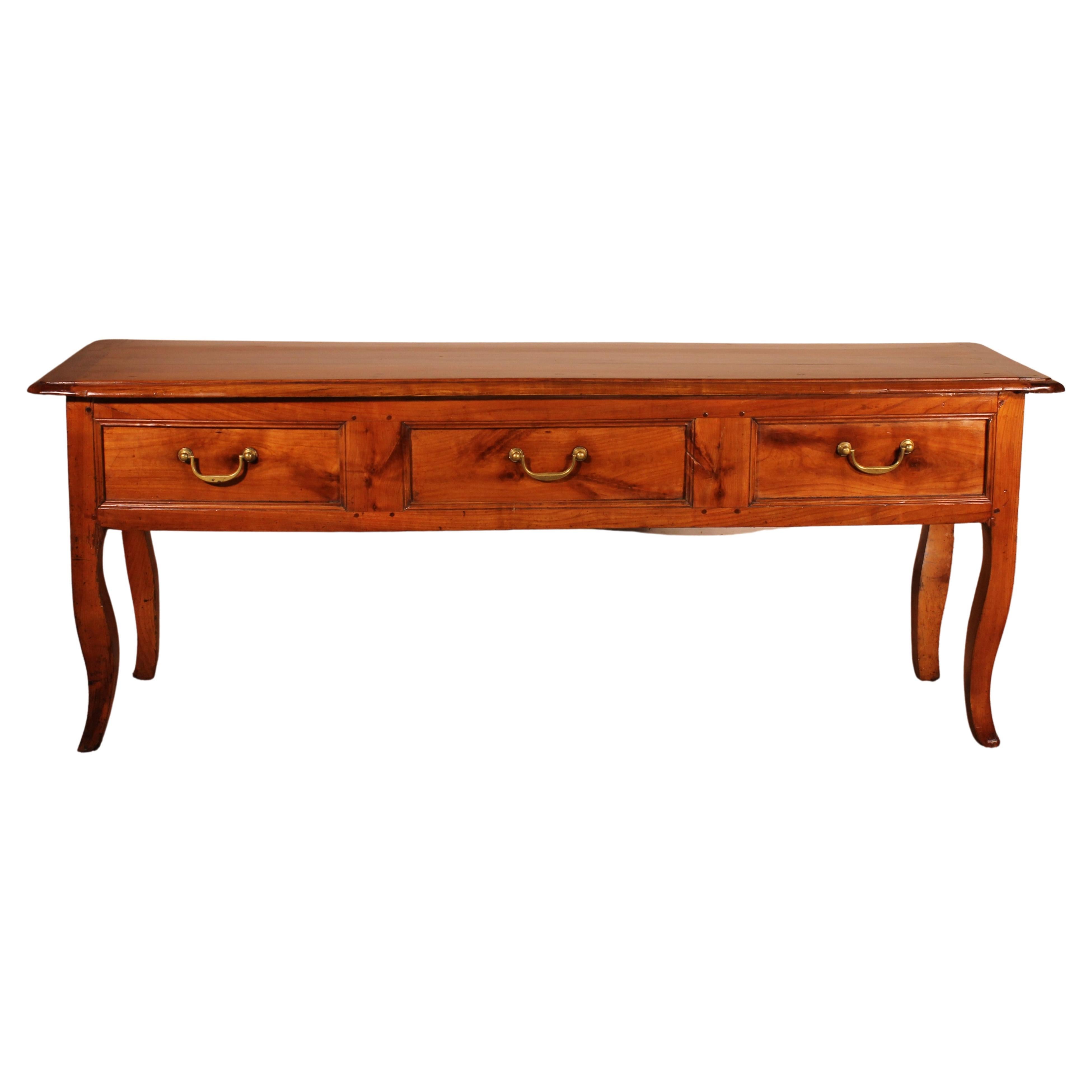 Louis XV Console in Cherry Double Face For Sale