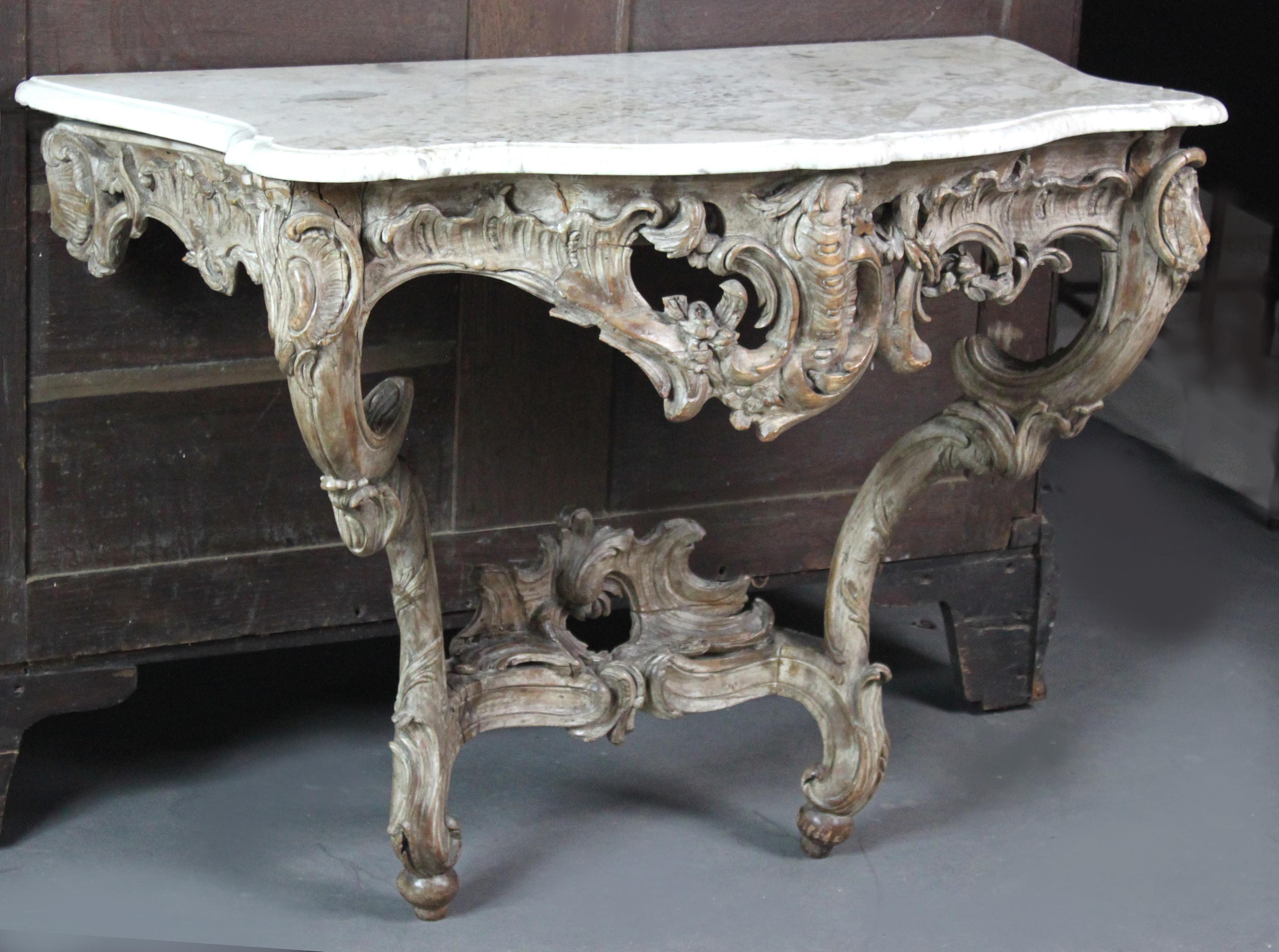 French Louis XV Console Table For Sale