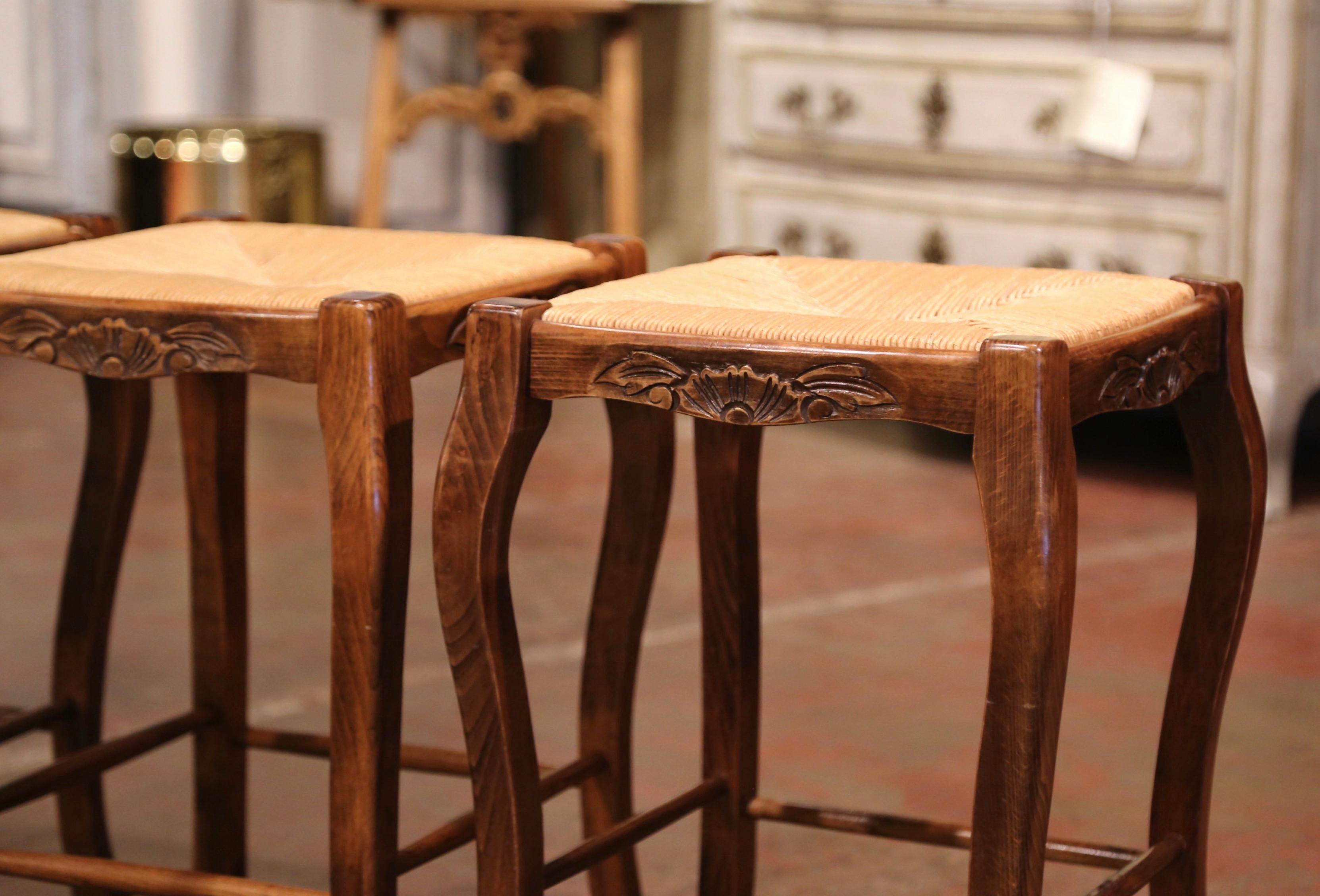 Place these stools around a kitchen counter for extra seating; crafted in Normandy, France, the Classic stools are 24” in height, the perfect height for a 36