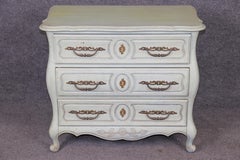Louis XV Country French Style Blue Distressed Chest of Drawers by Hickory