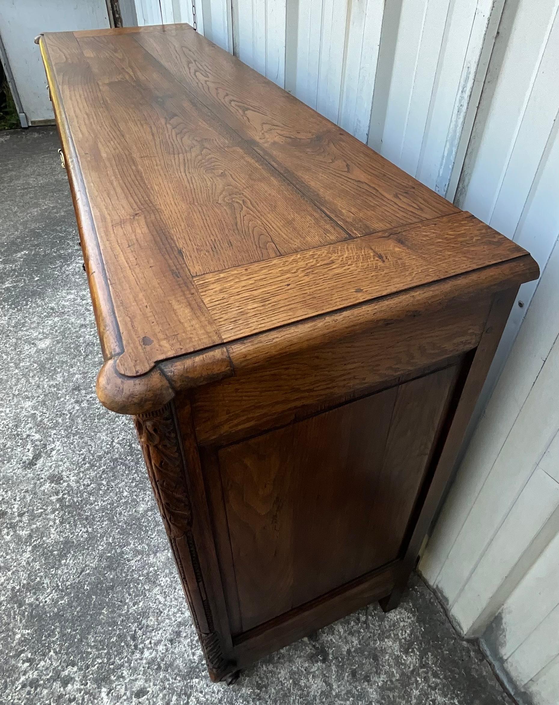 Louis XV Country Sideboard in Solid Oak, 19th Century For Sale 9