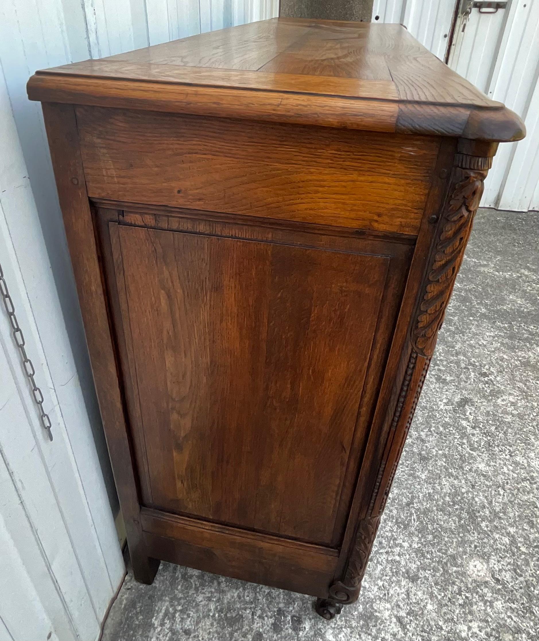 Louis XV Country Sideboard in Solid Oak, 19th Century For Sale 10
