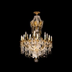 Louis XV Crystal Gilt-Bronze Twenty Six Light Oversized Chandelier