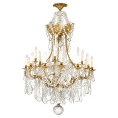 Louis XV Style Crystal Gilt-Bronze Twenty Six Light Oversized Chandelier