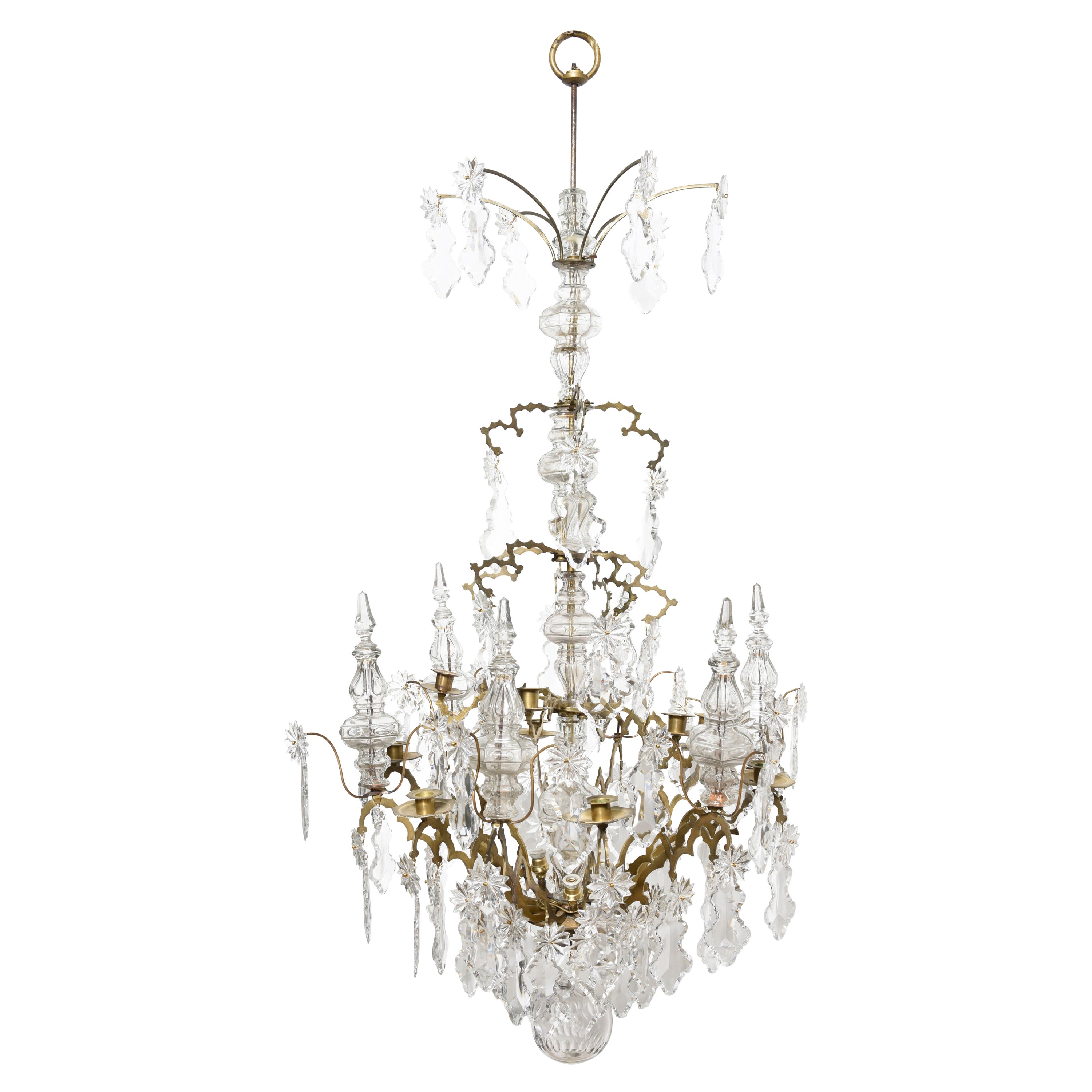 Lustre Louis XV à douze bras, Maison Bagues, France