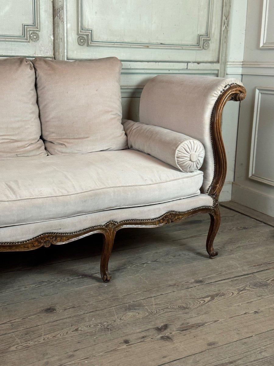 Louis XV Daybed In Beech Carved On All 4 Sides, France, 18th Century For Sale 3