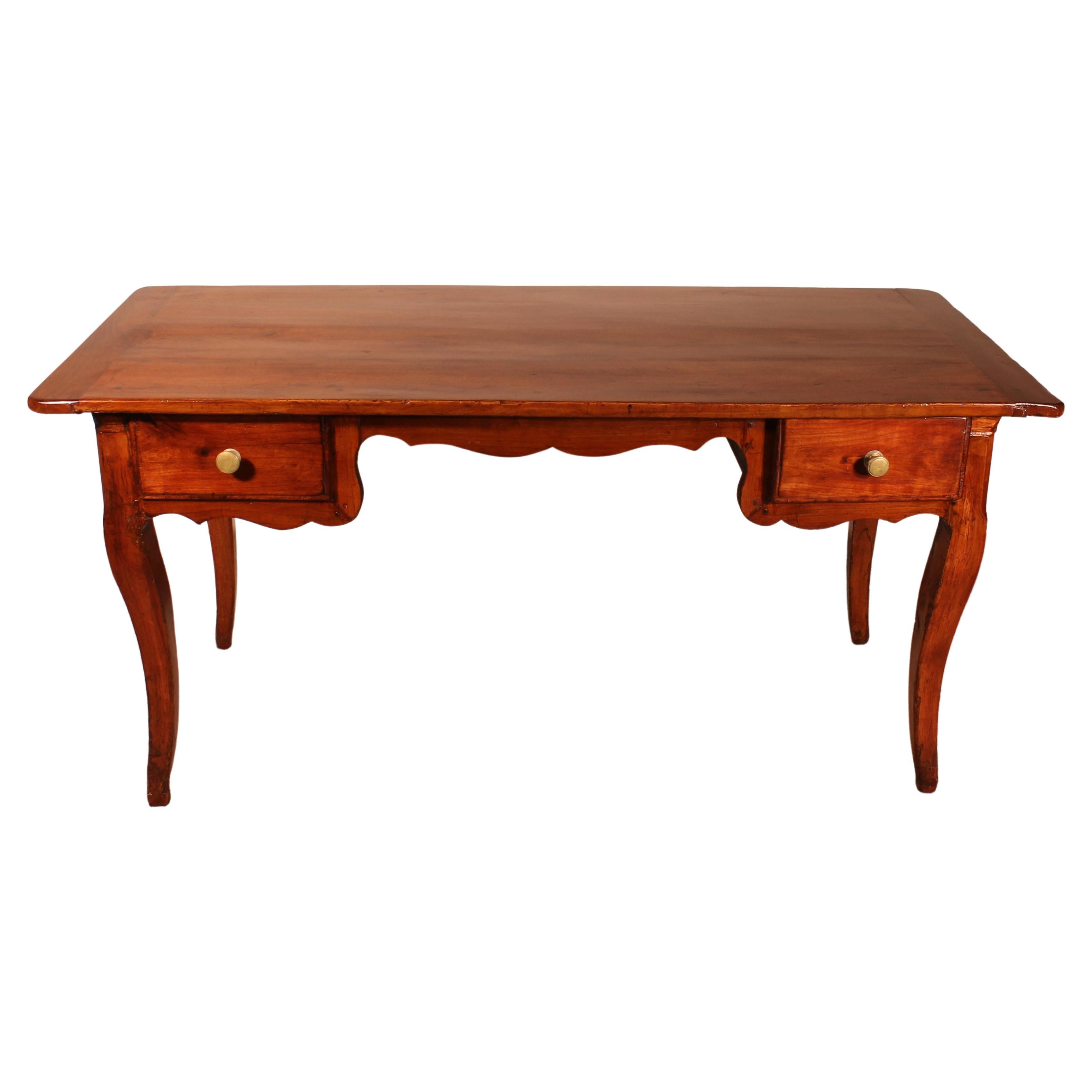 Louis XV Desk in Cherry Early 19th Century For Sale