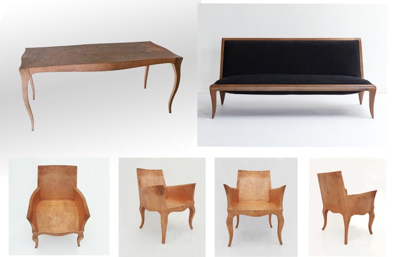 Louis XV Dinning Table Set with 4 Chairs and 1 Sofa by Stephanie